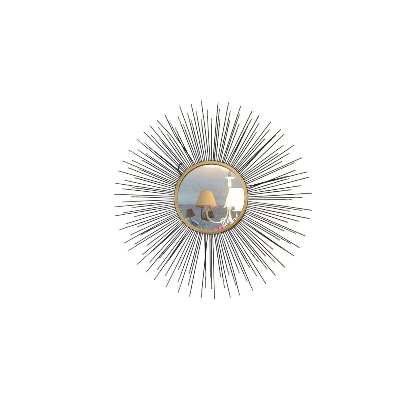 ESPEJO PARED METAL DISEÑO SOL 70 CM-0