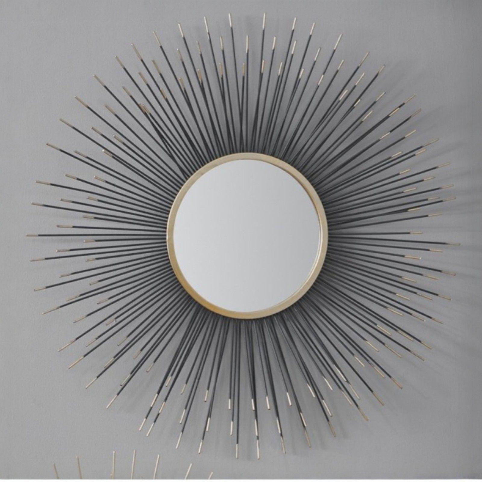 ESPEJO PARED METAL DISEÑO SOL 70 CM-2