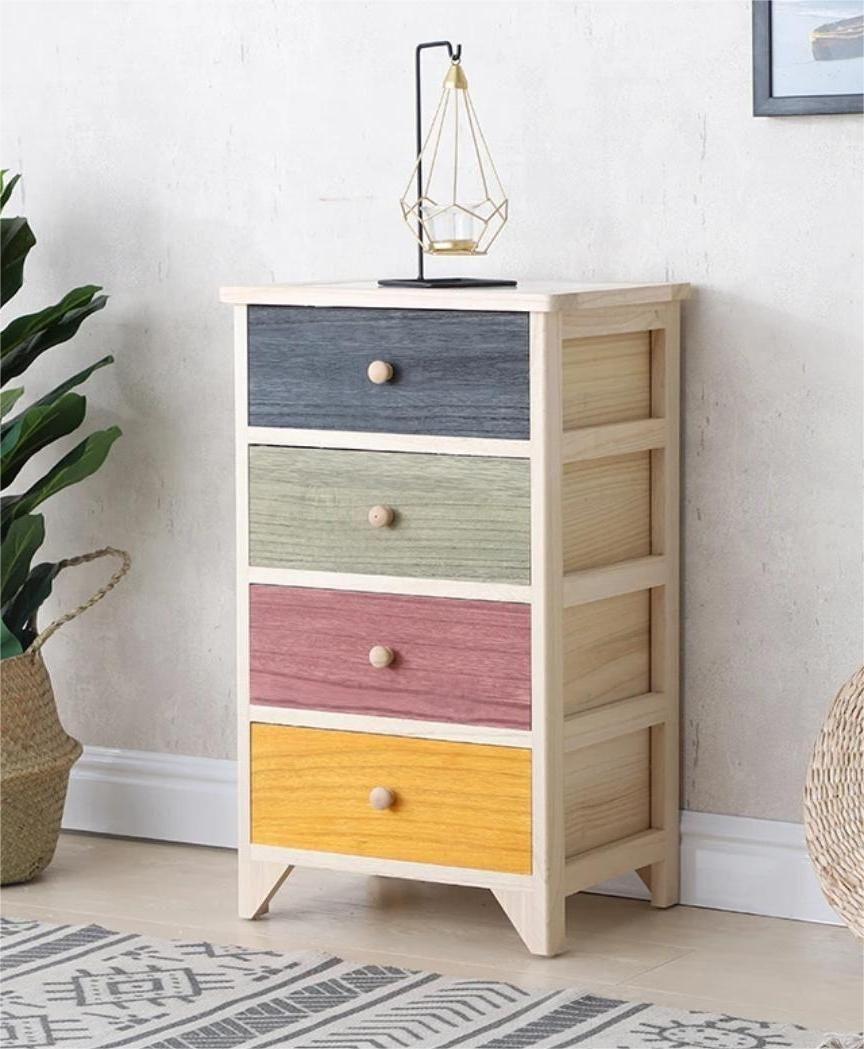 VELADOR  COLORES RAINBOW 4 CAJONES EN MADERA-2