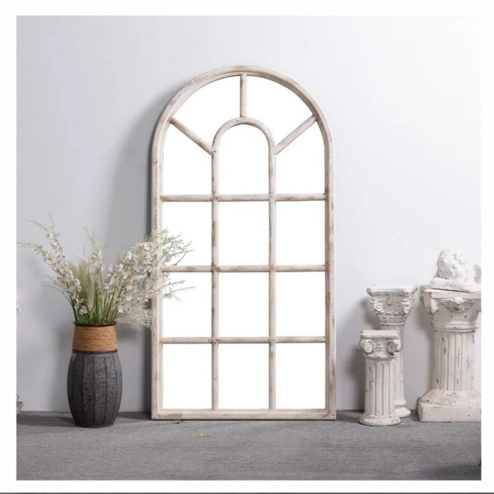 ESPEJO GRANDE PORTAL ARCO VENTANA MADERA-2