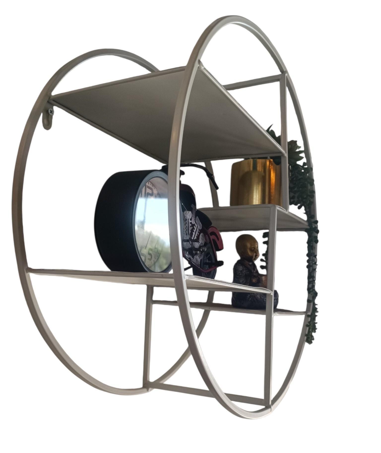 REPISA METAL BLANCO CIRCULAR 50 CM DIAMETRO-2