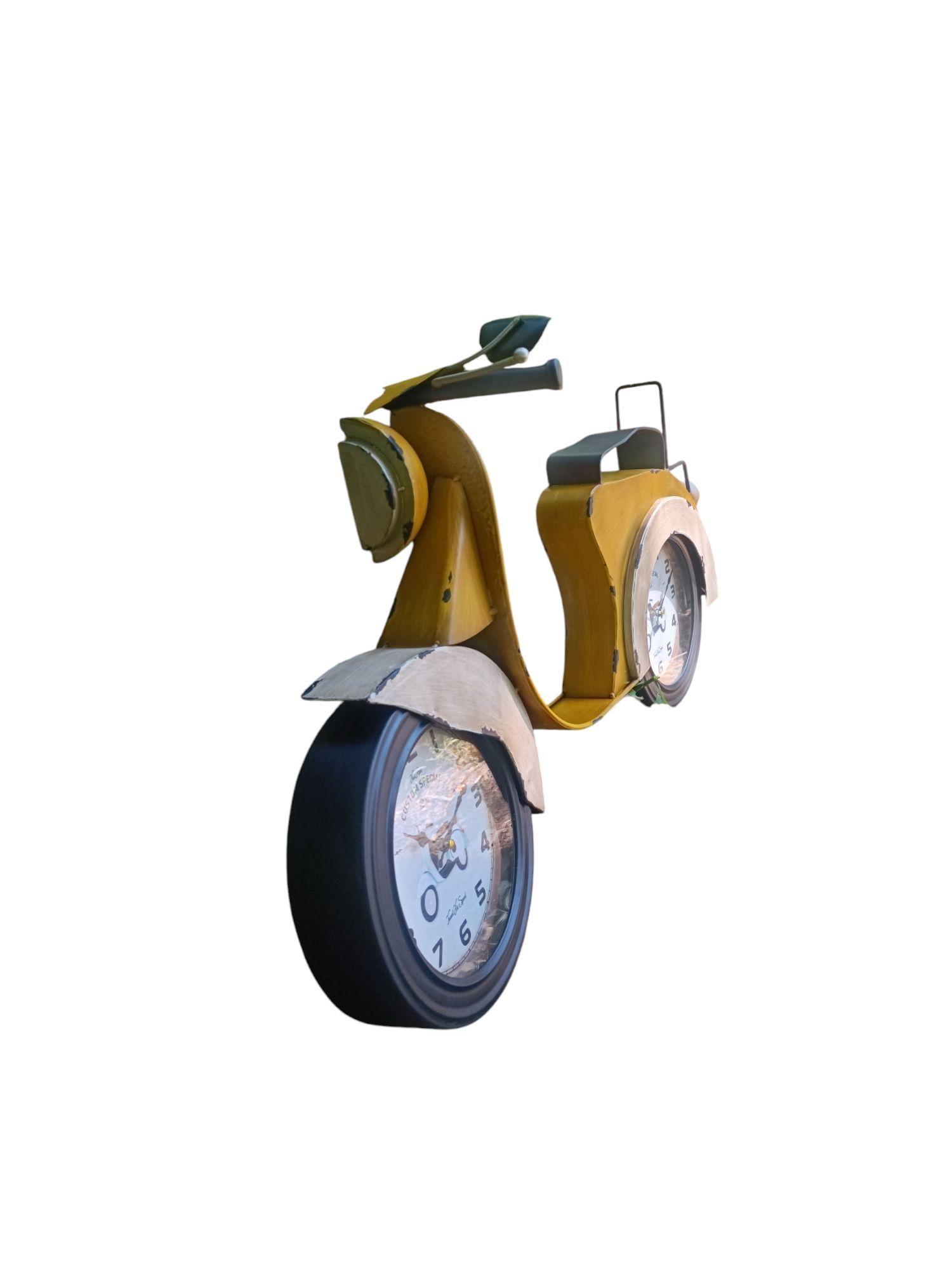 RELOJ PARED VINTAGE DISEÑO MOTO RETRO -2