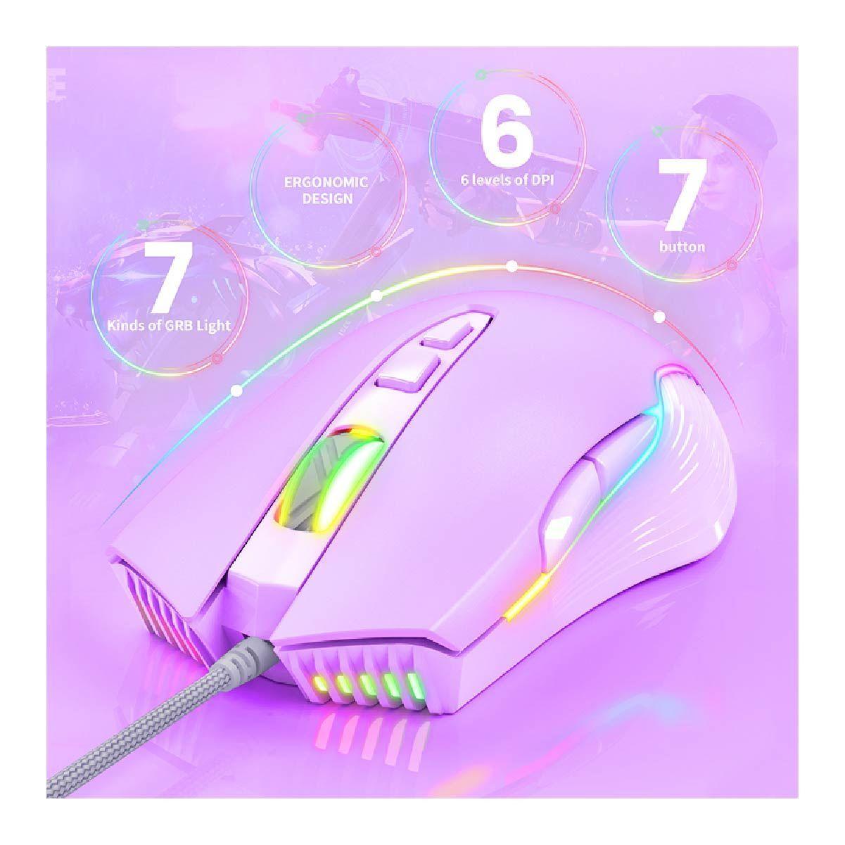 Mouse Gamer Onikuma CW905 Morado 6400 dpi-1