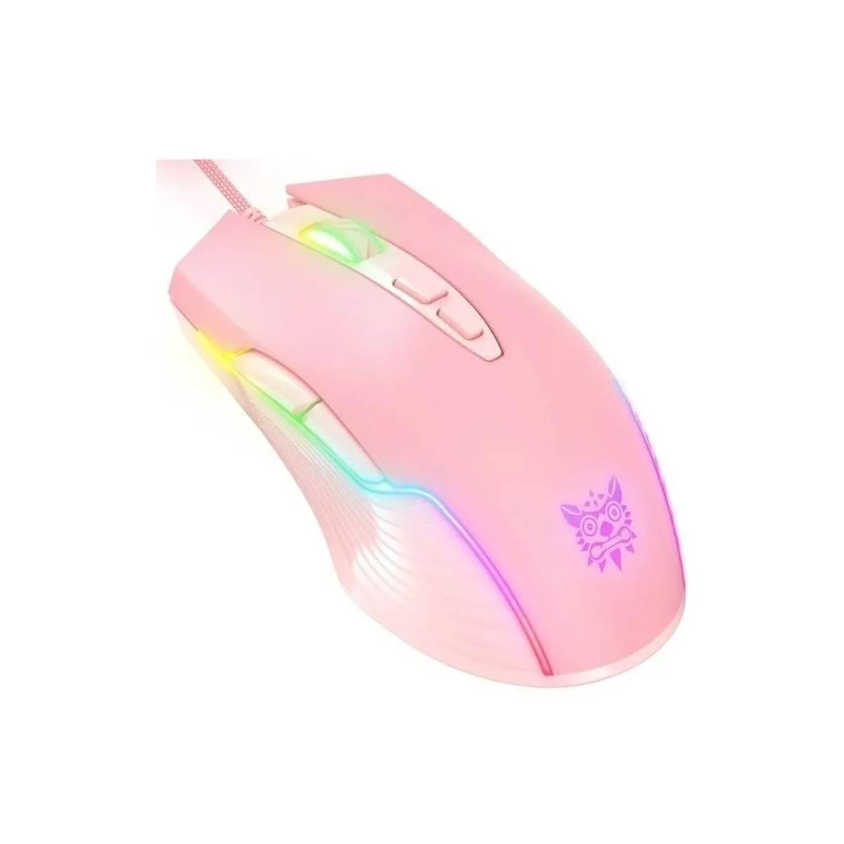 Mouse Gamer Onikuma CW905 Rosado 6400 dpi-1