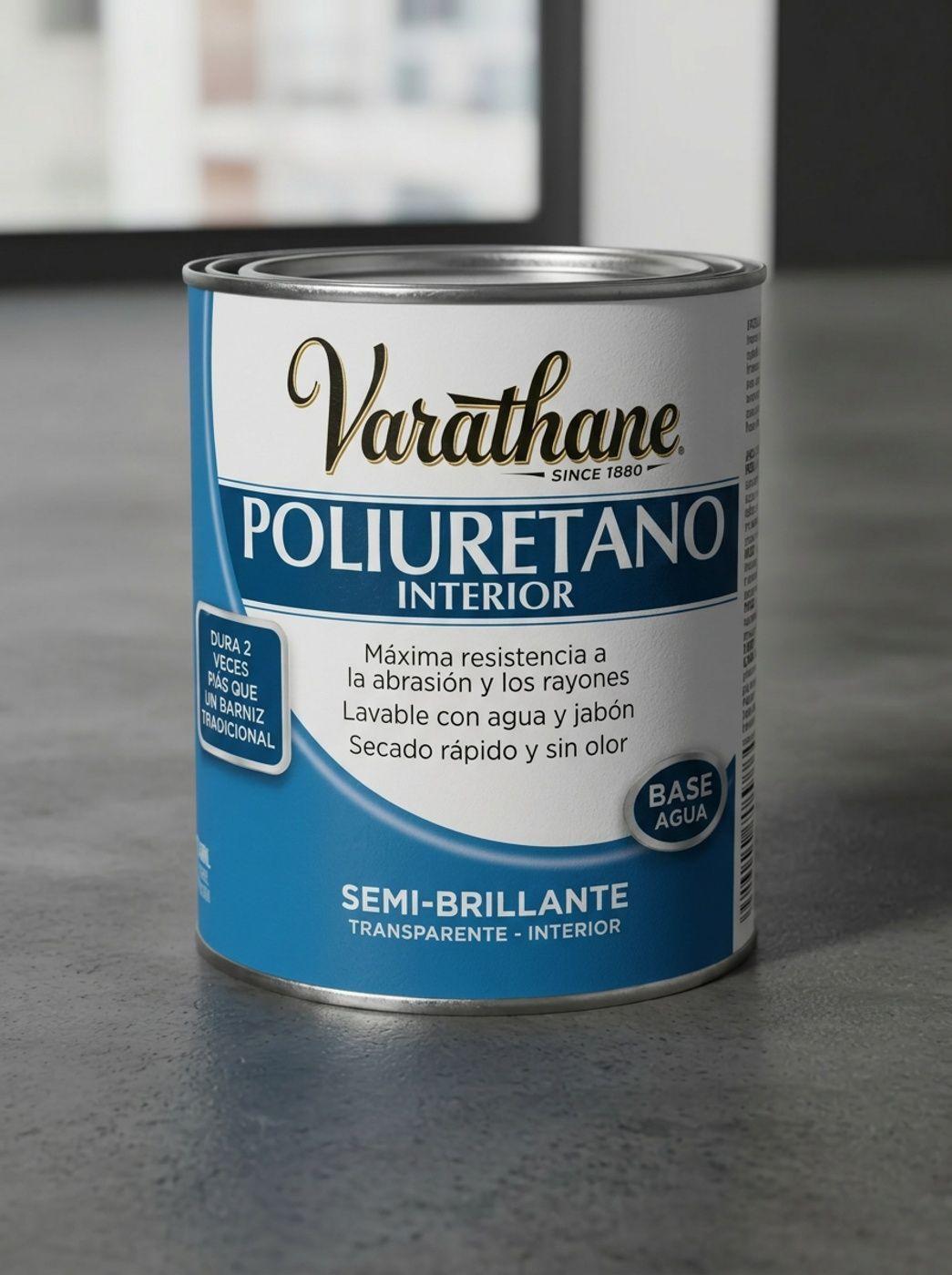 Barniz Protector Poliuretano Interior Base Agua Varathane Brochable 946 Ml Semibrillante-1