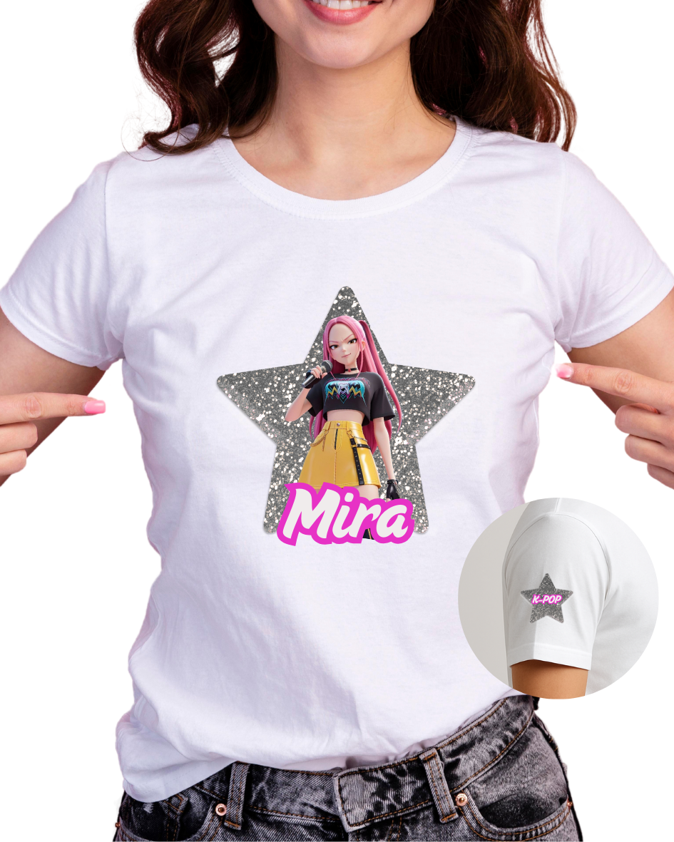 Polera estampada Guerrera kpop Mira-0