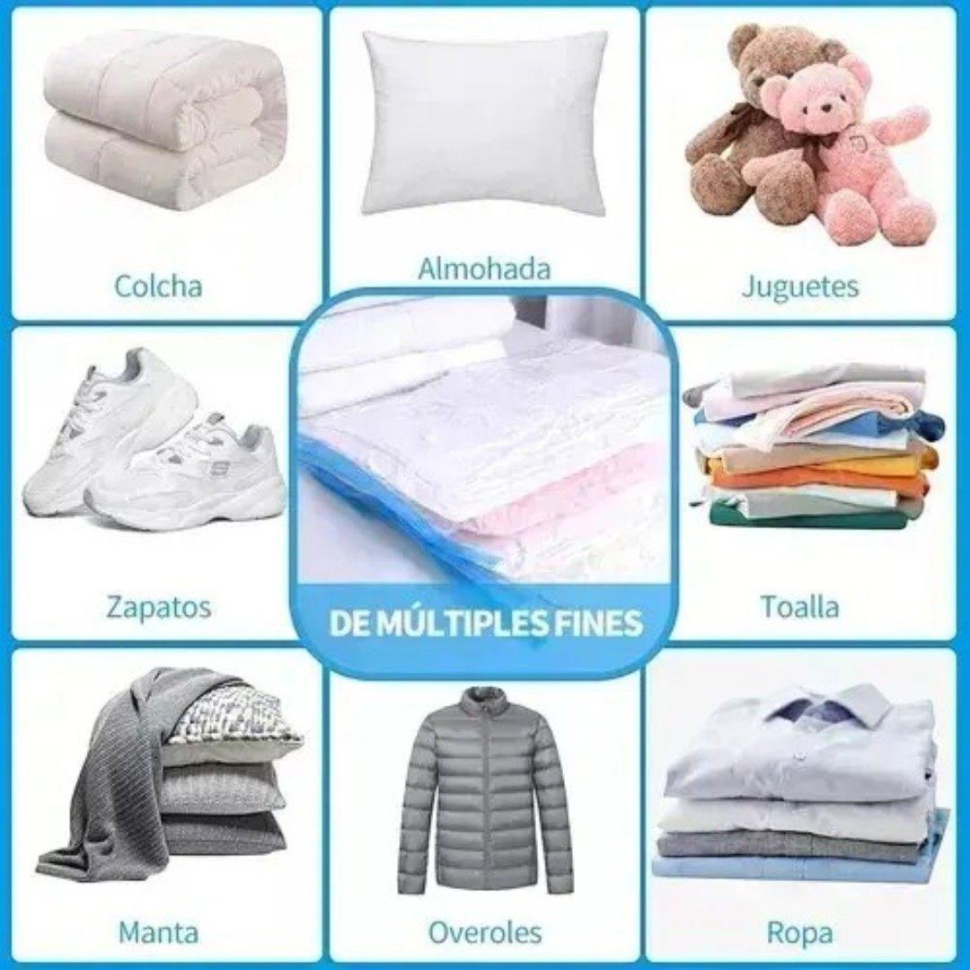 PACK 6 BOLSAS AL VAC O 80X60 CM REUTILIZABLE CON V LVULA AHORRADORA DE ESPACIO-2