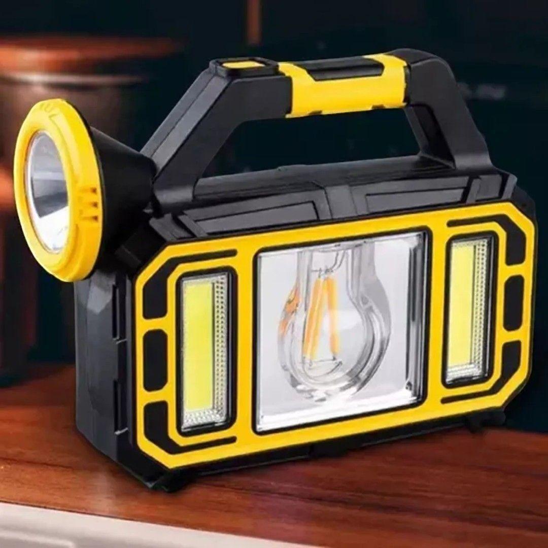 LINTERNA LED RECARGABLE MULTIFUNCI N CON LUZ LATERAL COB Y REFLECTOR PORT TIL-2