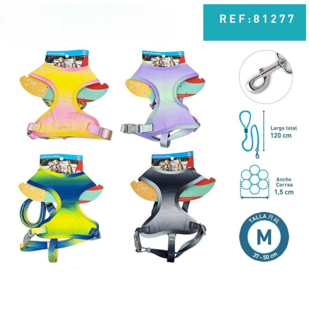 Arnes para Mascotas con Correa 120 cm Talla M-4