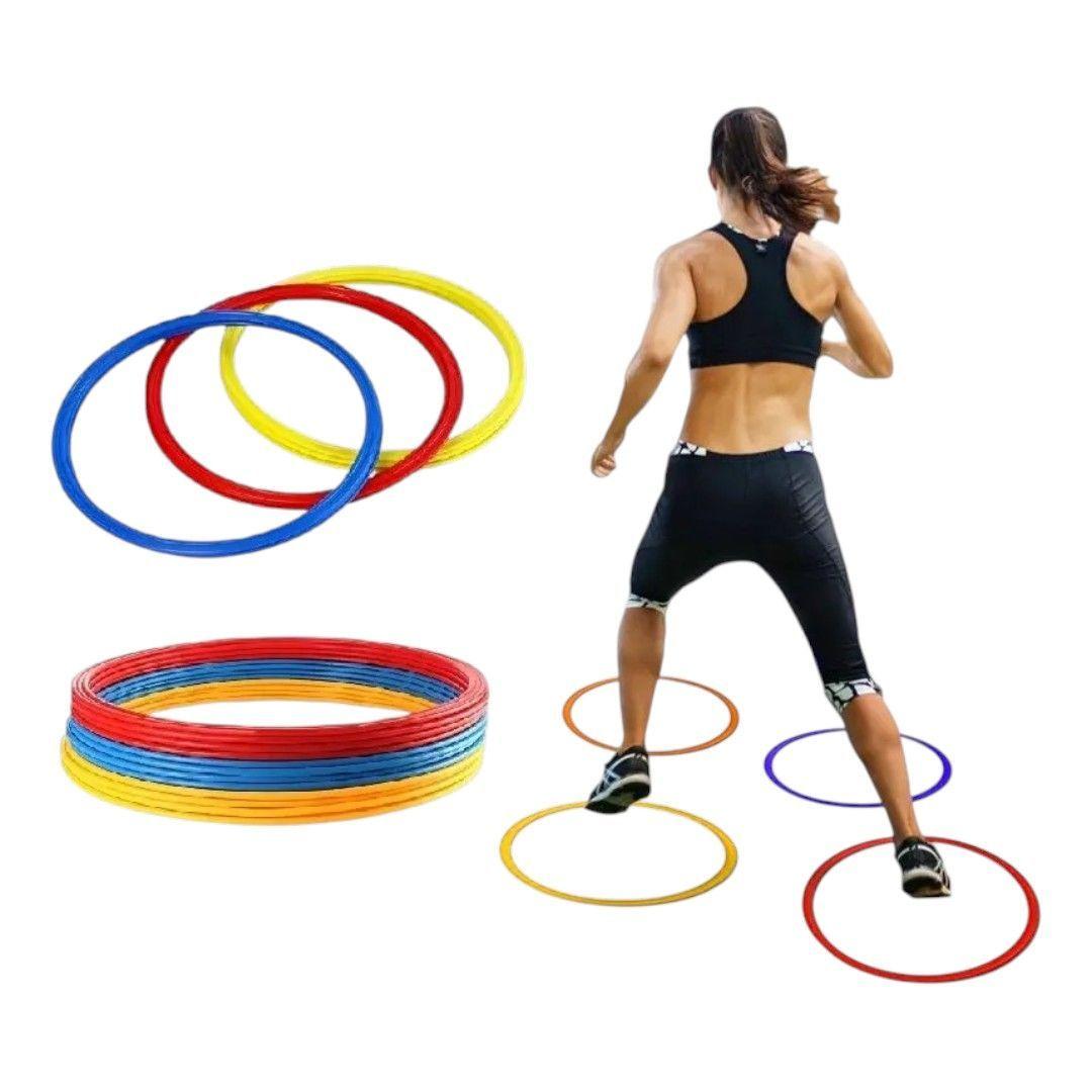 SET 20 AROS DE AGILIDAD 40 CM ENTRENAMIENTO DEPORTIVO MULTICOLOR-2