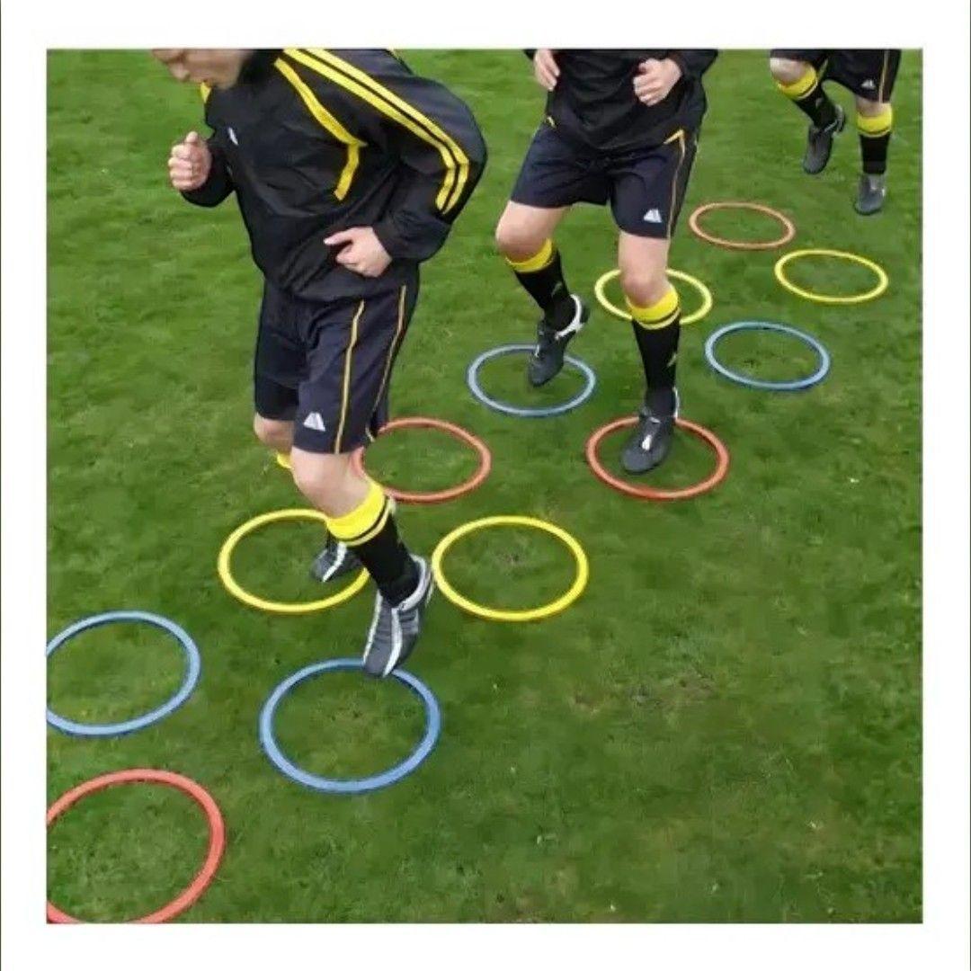 SET 20 AROS DE AGILIDAD 40 CM ENTRENAMIENTO DEPORTIVO MULTICOLOR-3