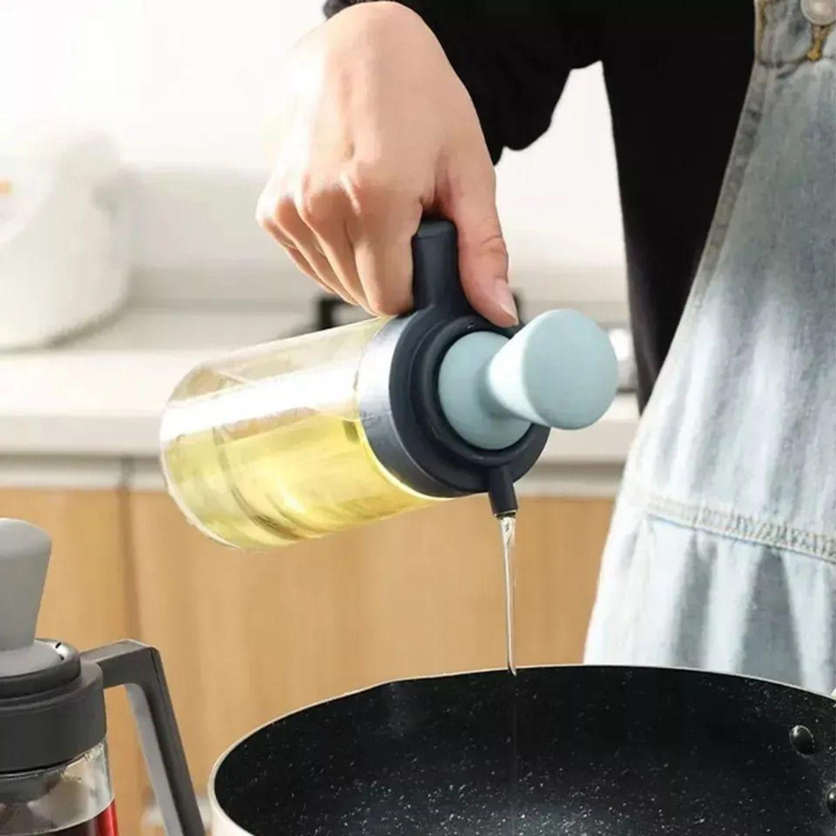 Botella Para Aceite Y Vinagre De Vidrio Con Brocha-3
