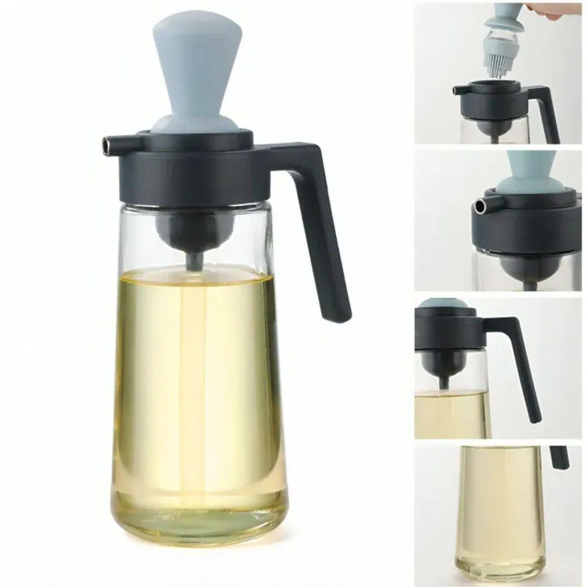 Botella Para Aceite Y Vinagre De Vidrio Con Brocha-5