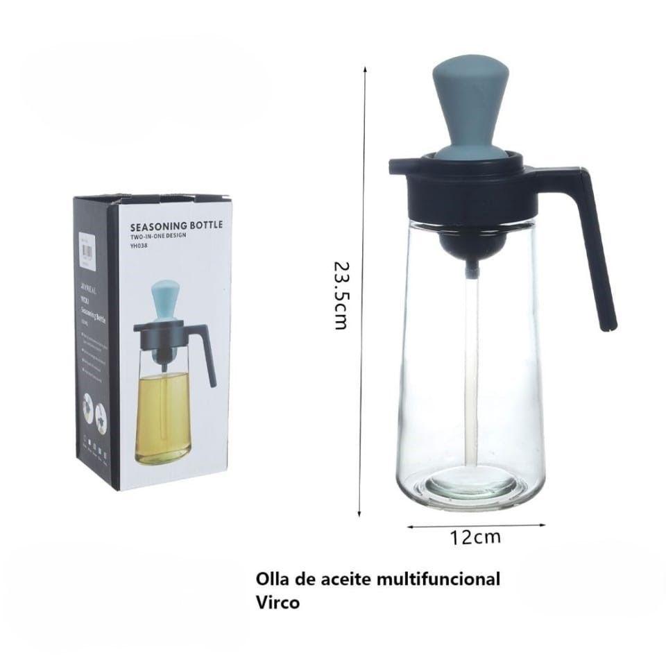 Botella Para Aceite Y Vinagre De Vidrio Con Brocha-6