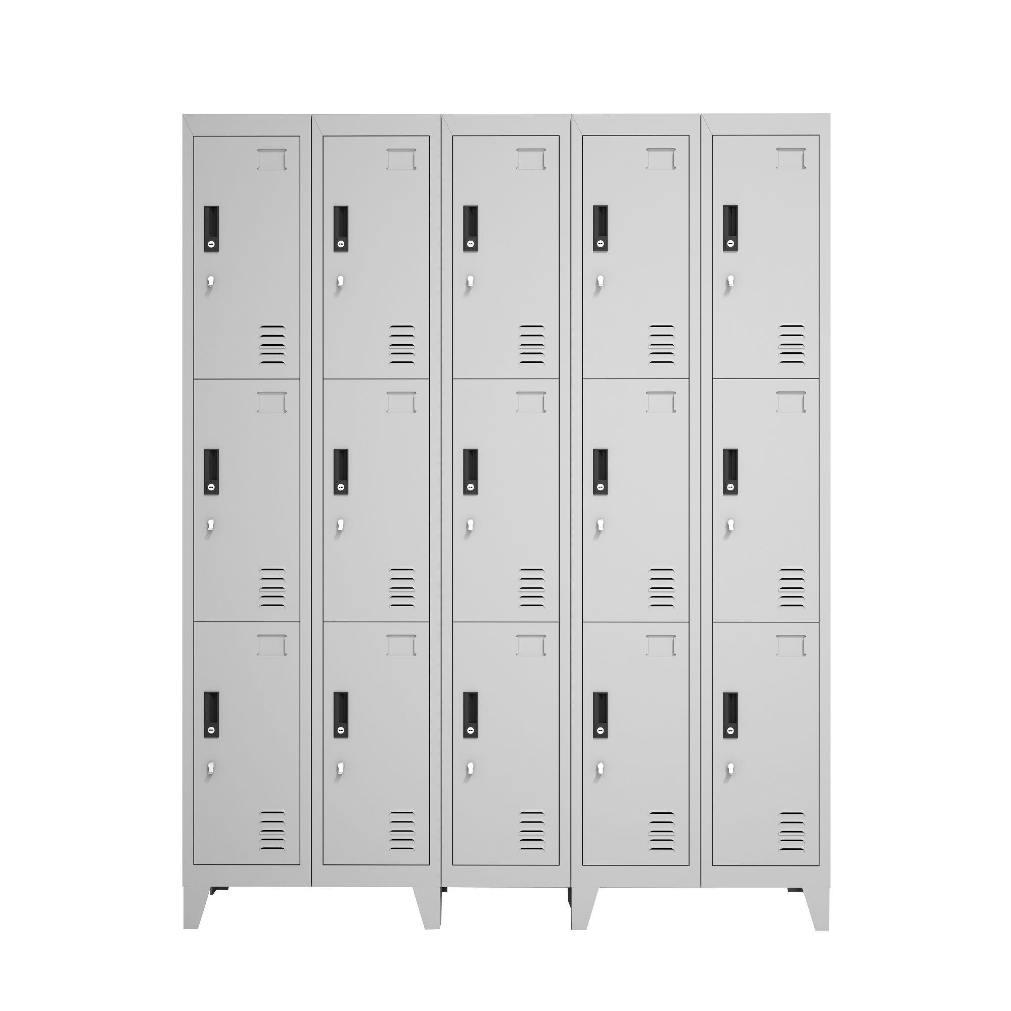 Locker Metálico: 5 Cuerpos y 15 Puertas-0