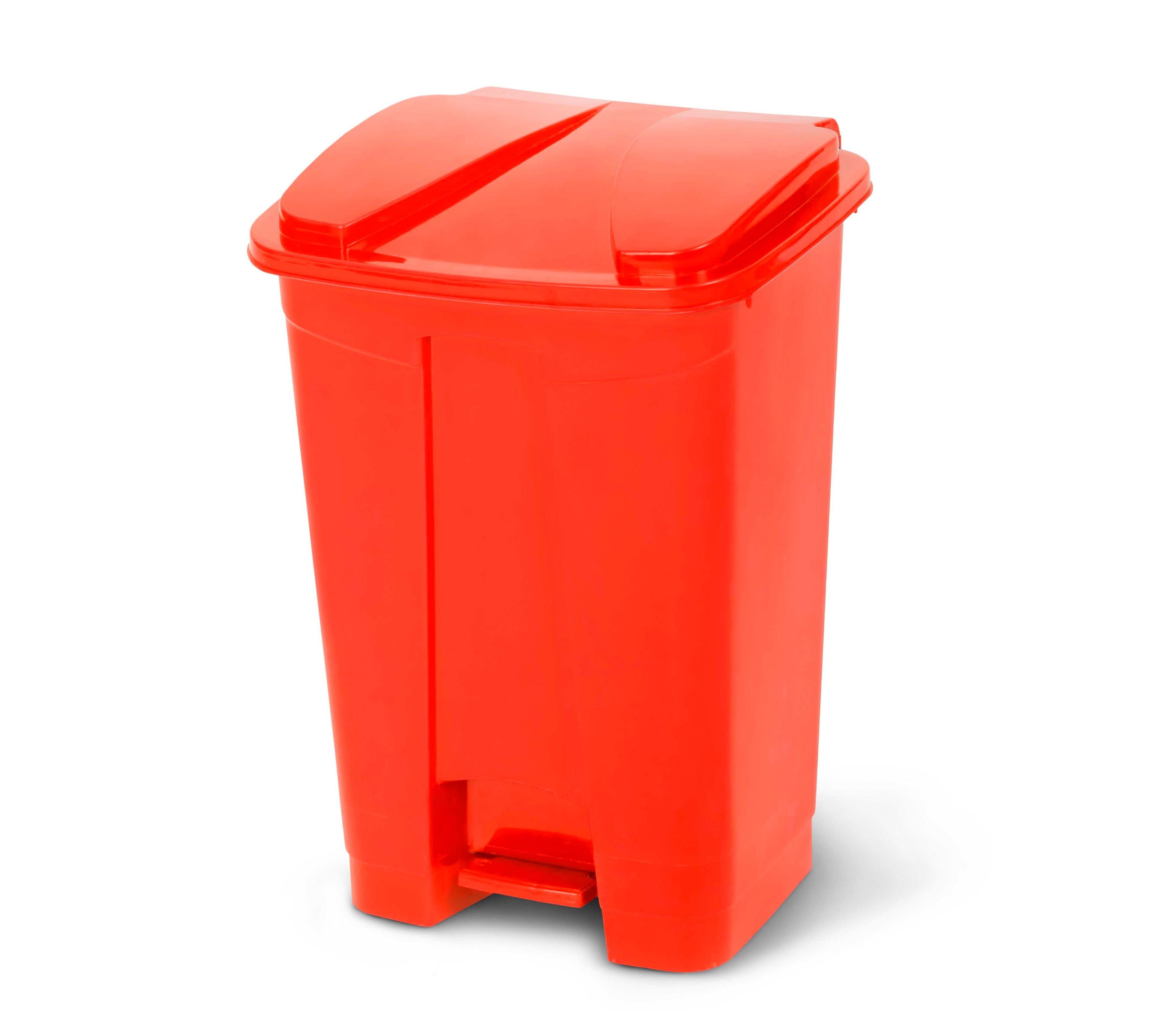 Basurero 16 Litros con Pedal Central - Rojo-0