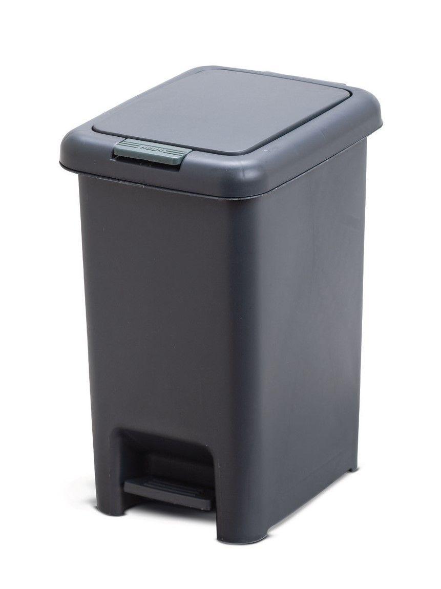 Basurero 10 Litros con Pedal Central - Gris-1