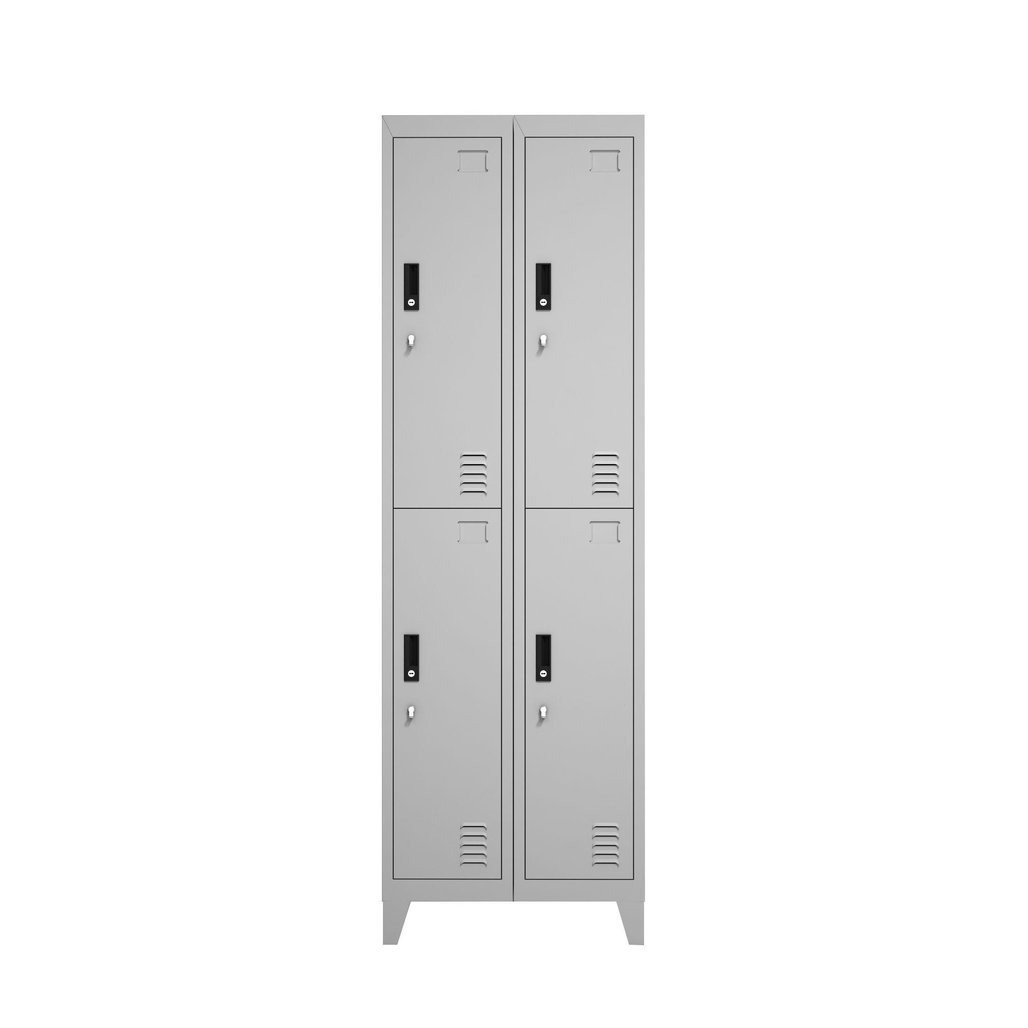Locker Metálico: 2 Cuerpos y 4 Puertas-0