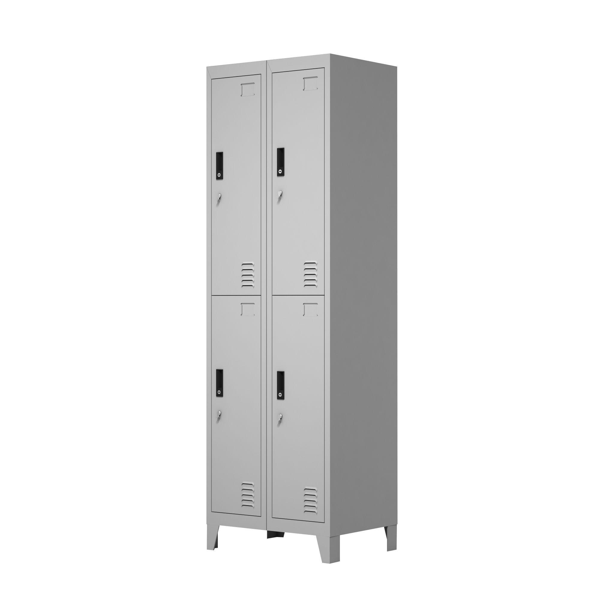 Locker Metálico: 2 Cuerpos y 4 Puertas-2