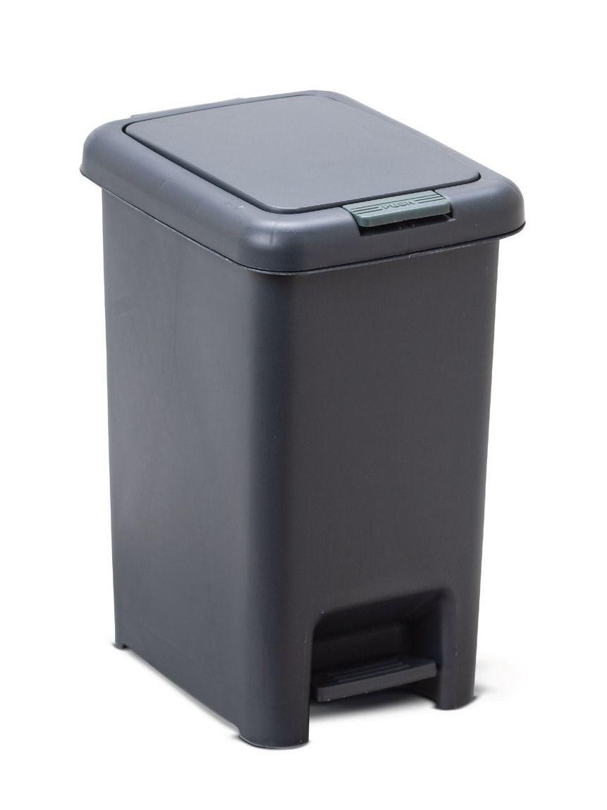 Basurero 20 Litros Con Pedal Central - Gris-0