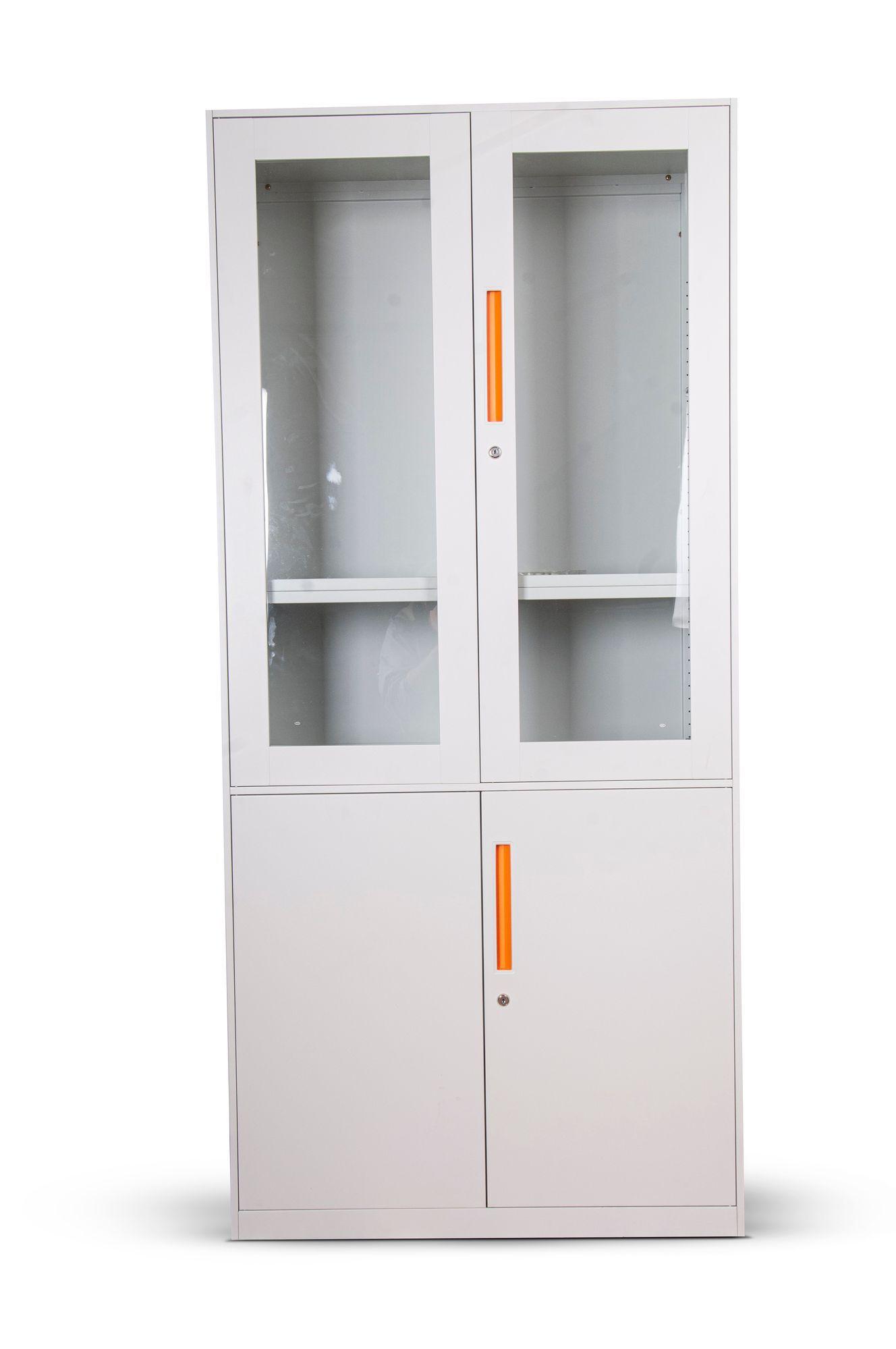 Gabinete Metálico 4 Puertas Con Vitrina-0