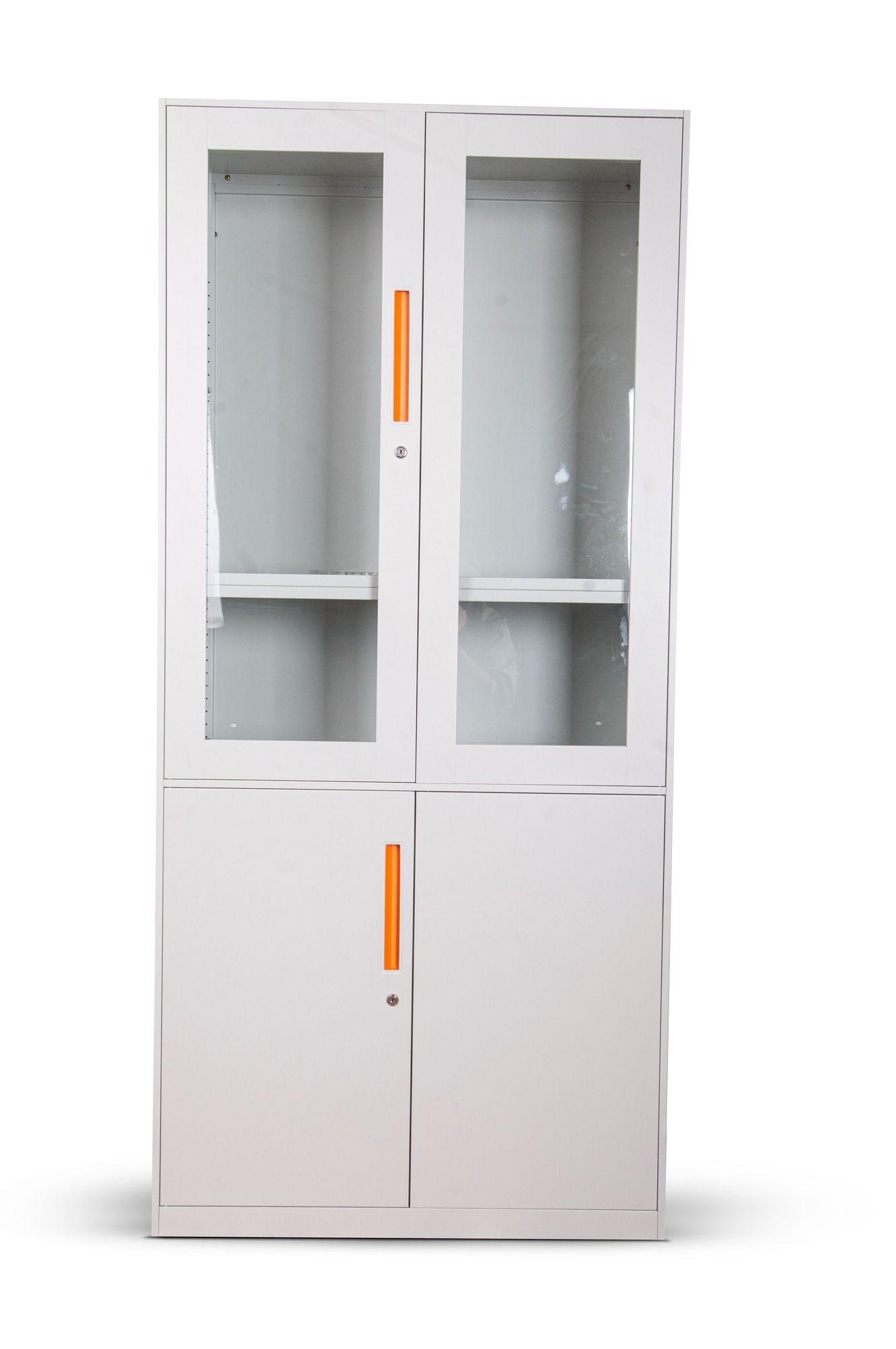 Gabinete Metálico 4 Puertas Con Vitrina-1