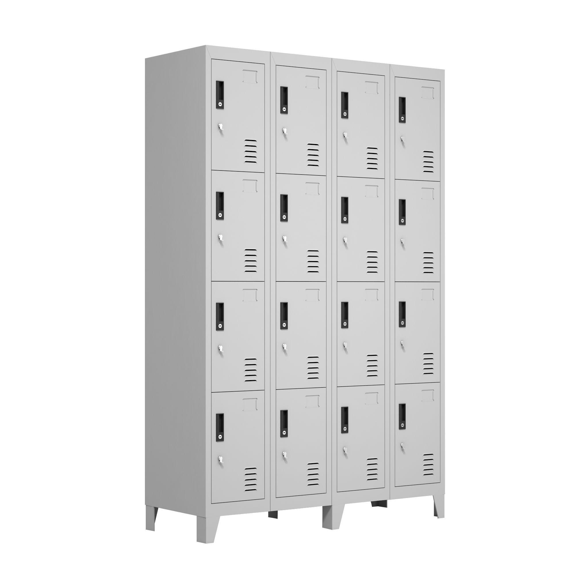 Locker Metálico: 4 Cuerpos y 16 Puertas-1