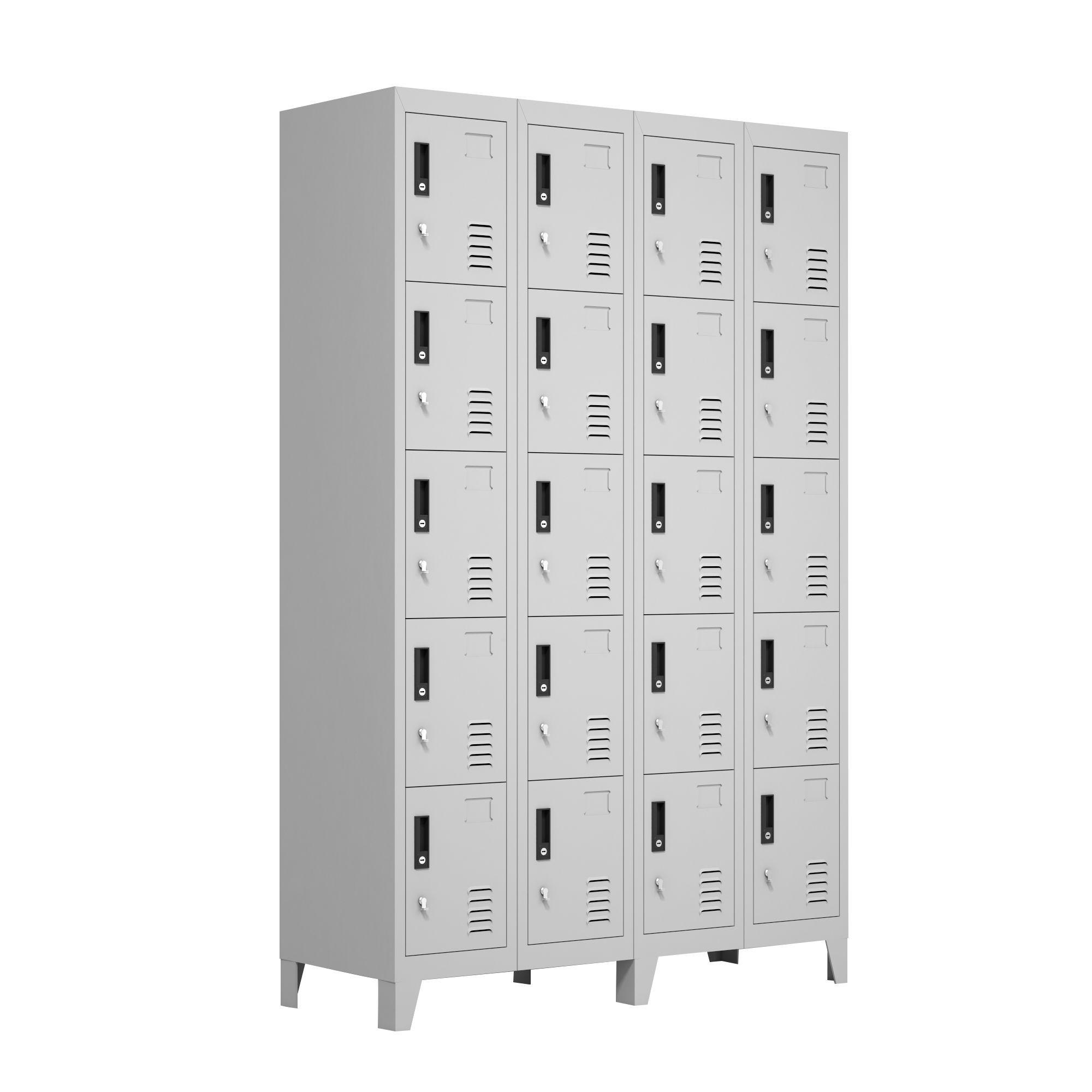 Locker Metálico: 4 Cuerpos y 20 Puertas-1