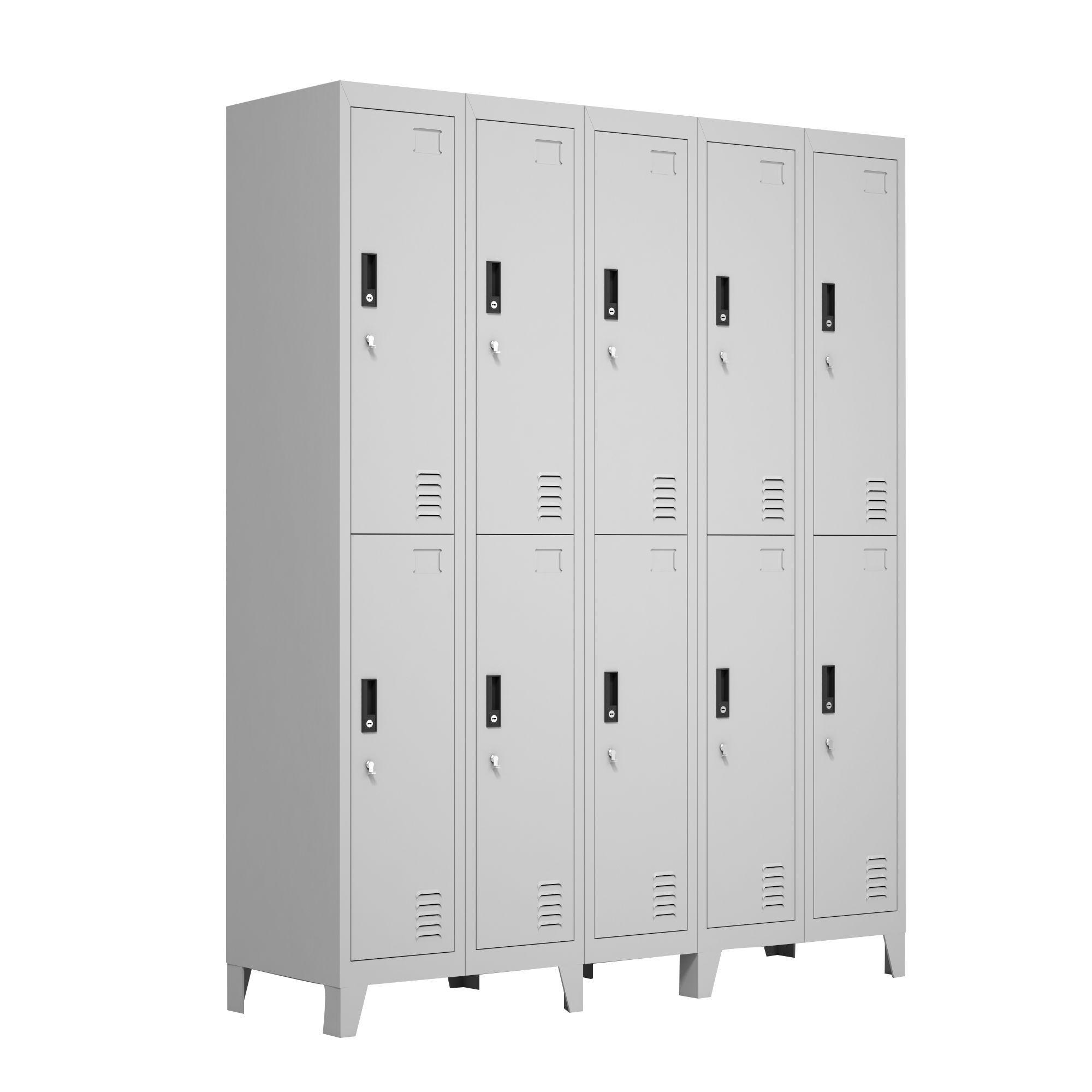Locker Metálico: 5 Cuerpos y 10 Puertas-0