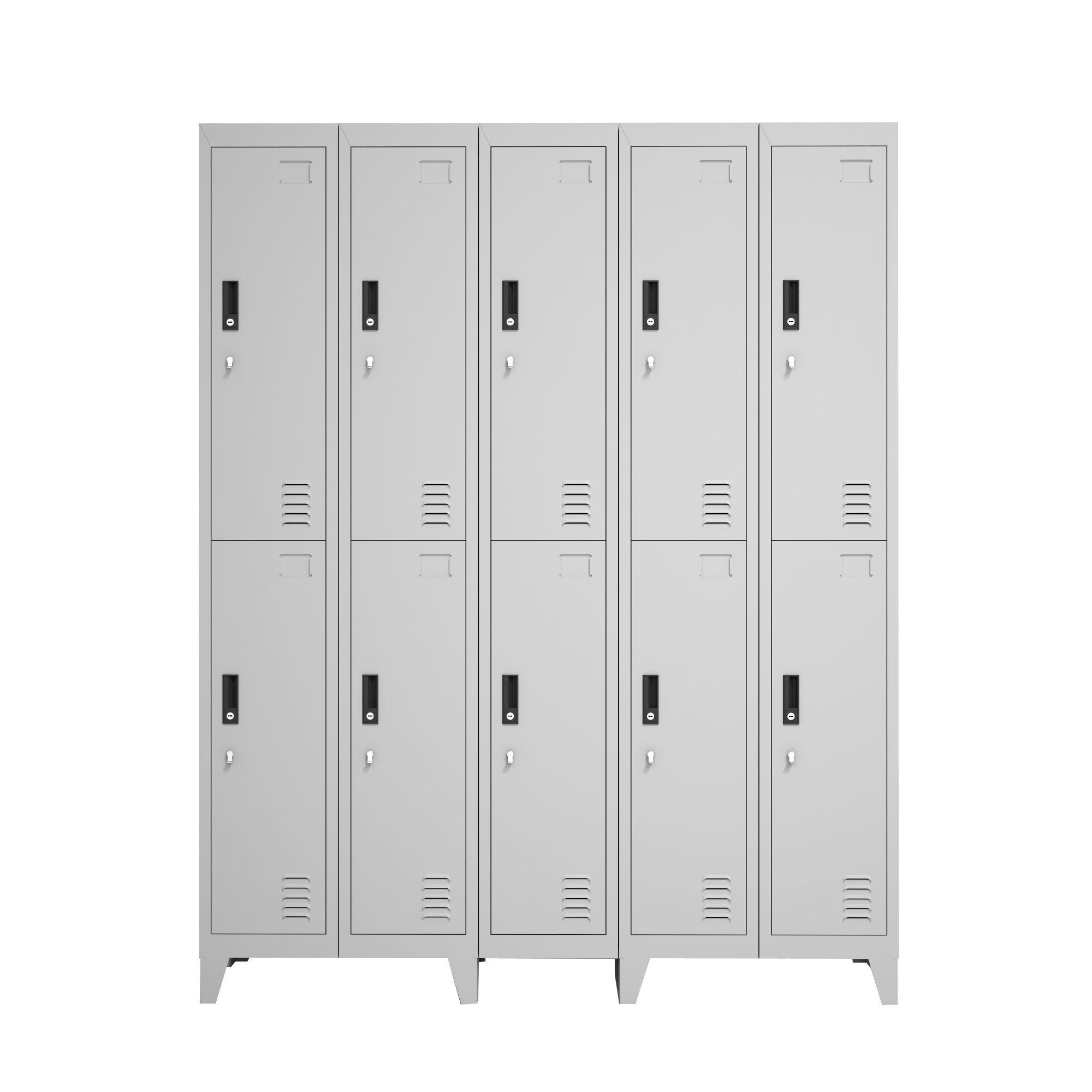 Locker Metálico: 5 Cuerpos y 10 Puertas-2