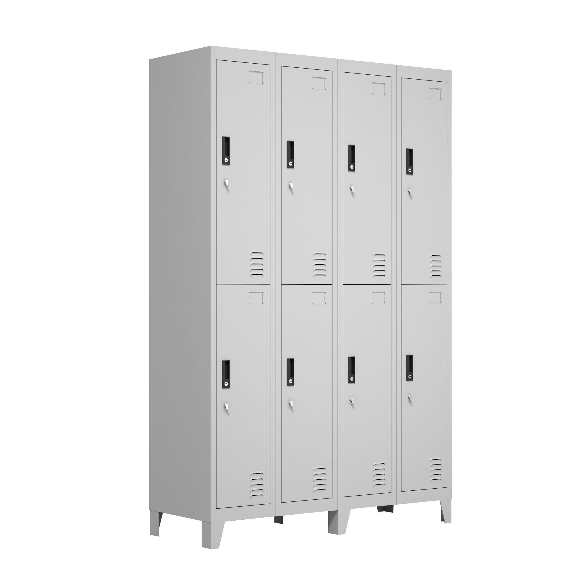 Locker Metálico: 4 Cuerpos y 8 Puertas-1