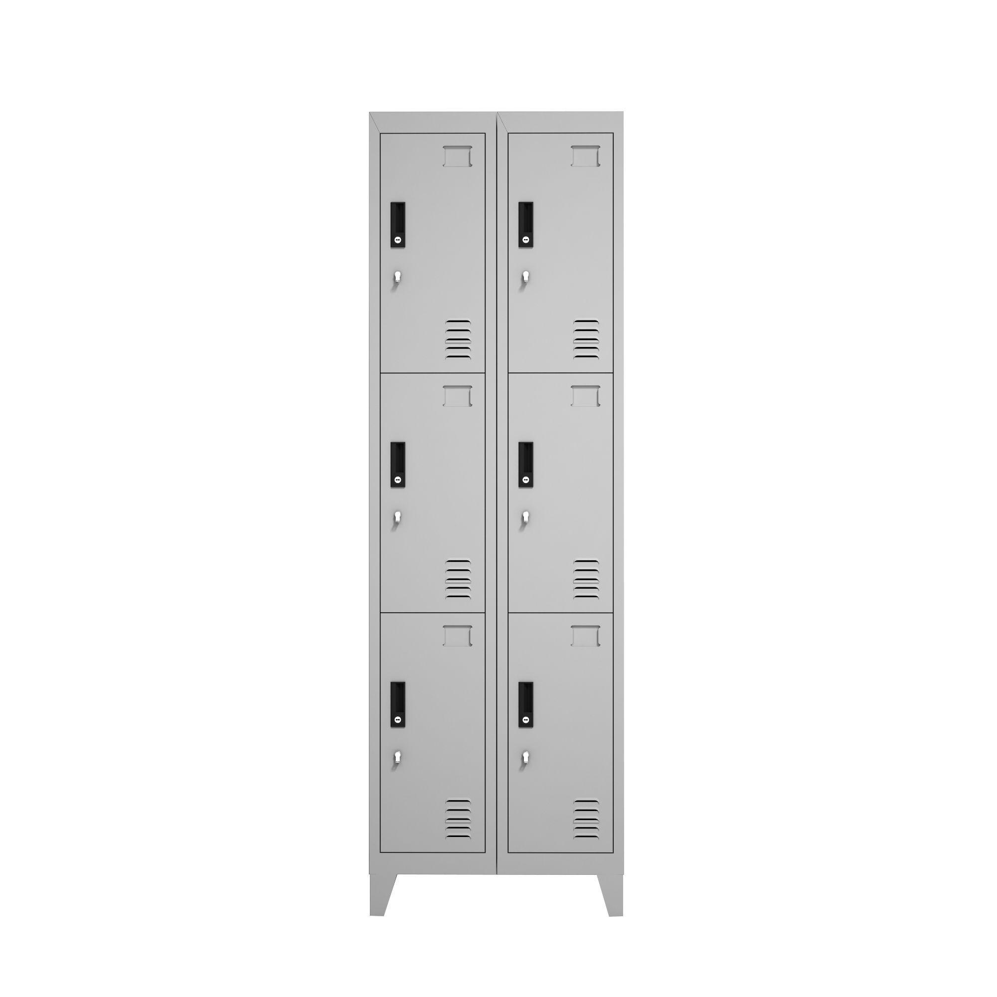Locker Metálico: 2 Cuerpos y 6 Puertas-0
