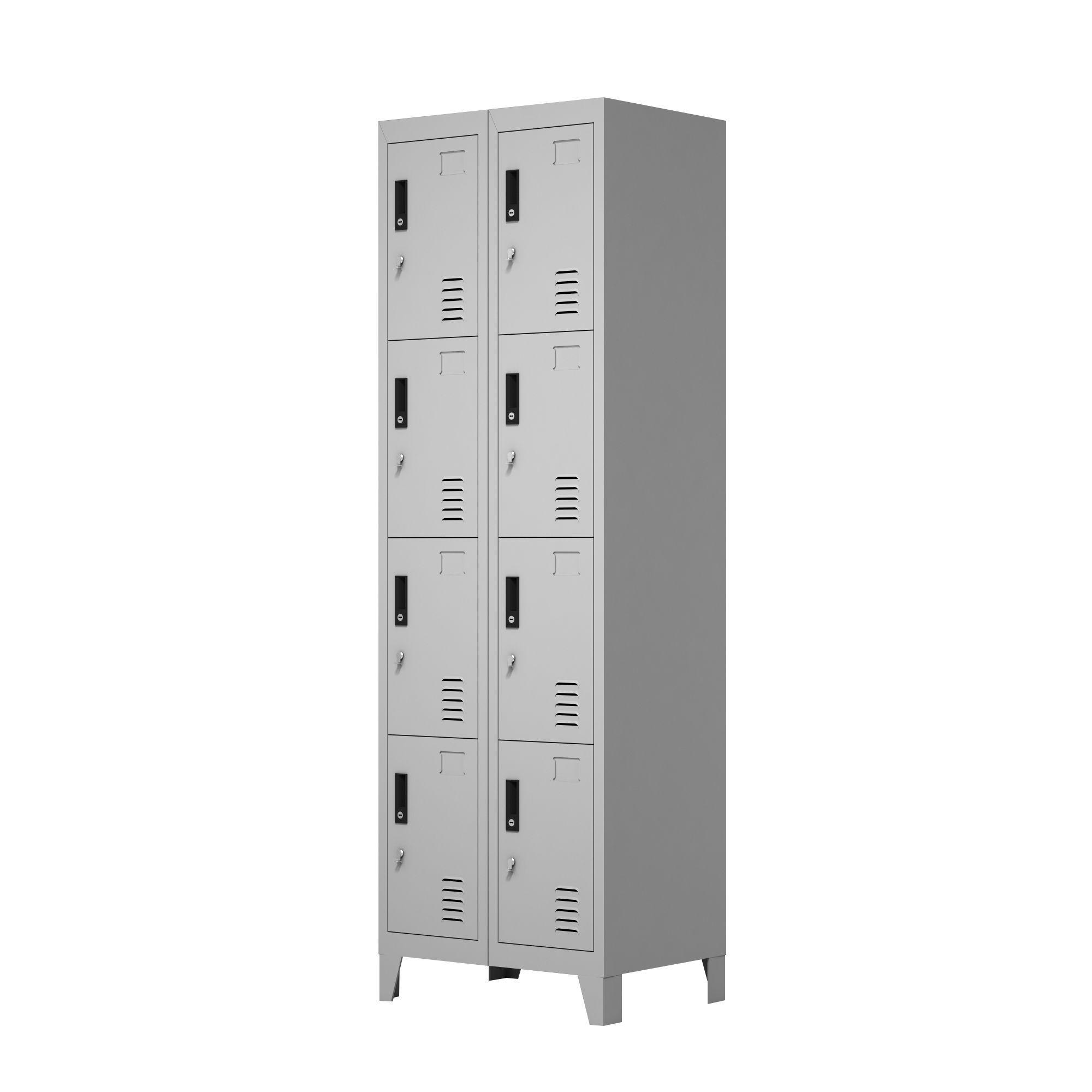 Locker Metálico: 2 Cuerpos y 8 Puertas-2