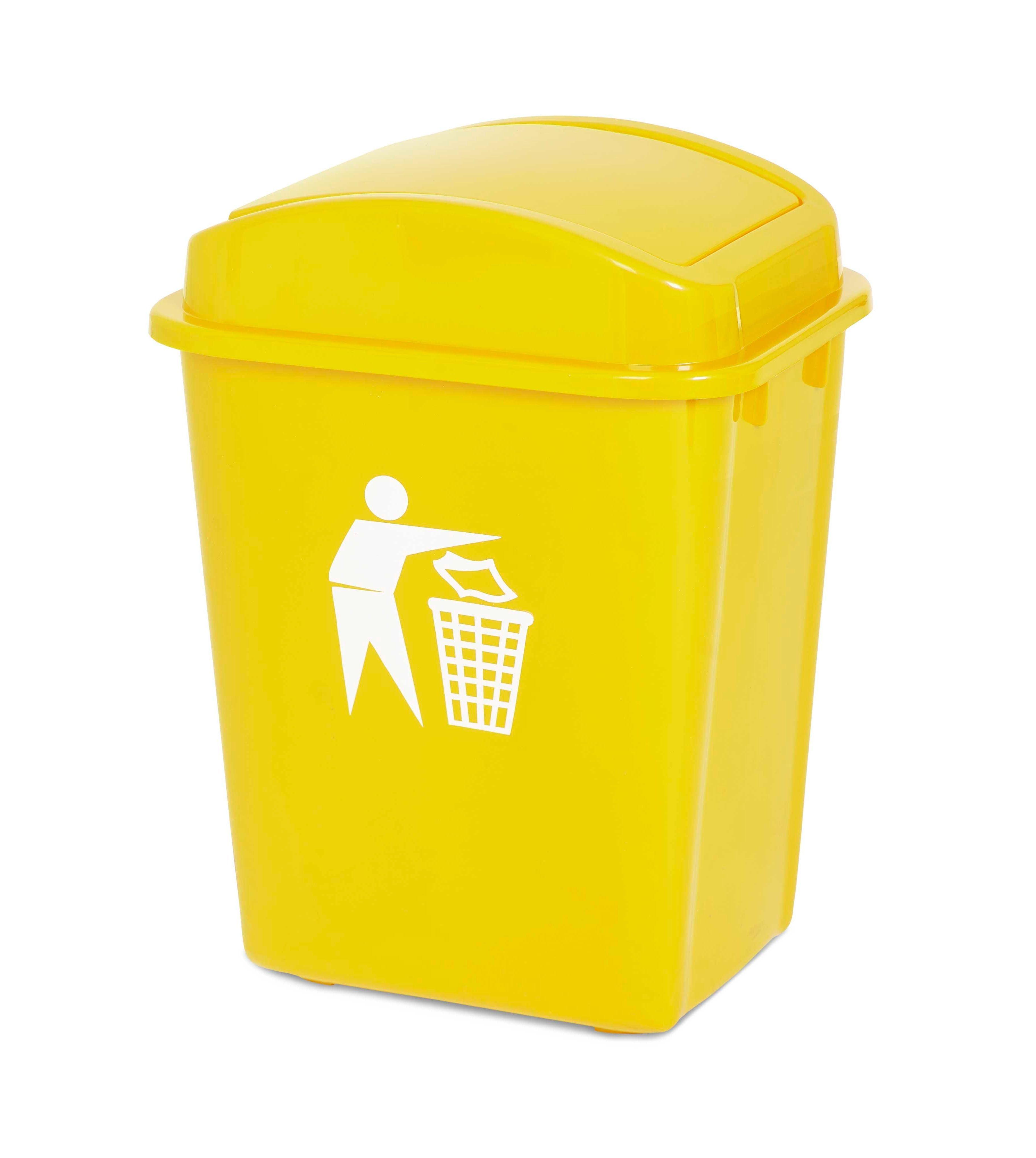 Basurero 30 Litros Tapa Vaiven - Amarillo-0