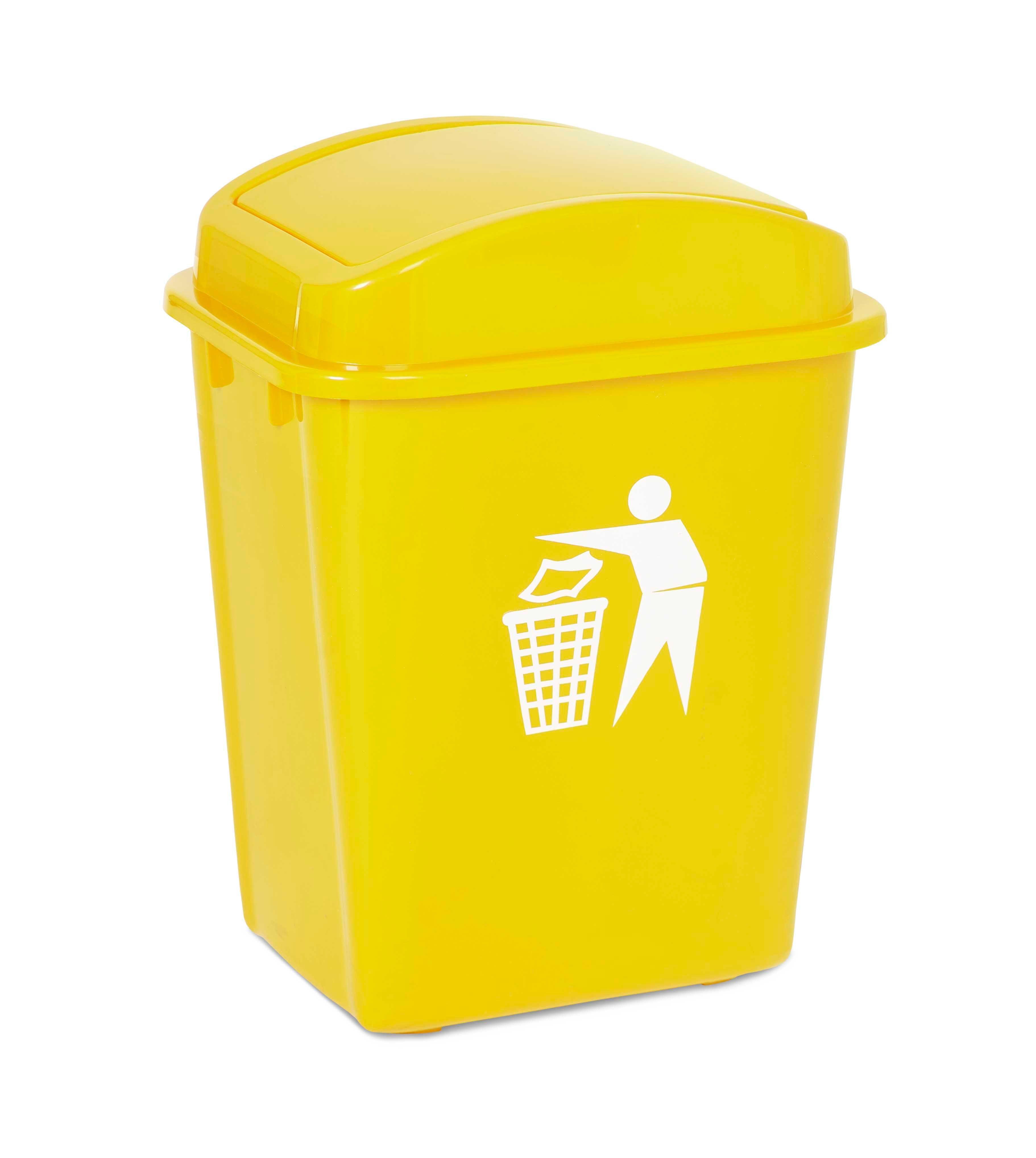Basurero 30 Litros Tapa Vaiven - Amarillo-1