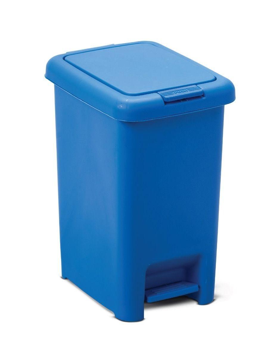 Basurero 10 Litros con Pedal Central - Azul-0