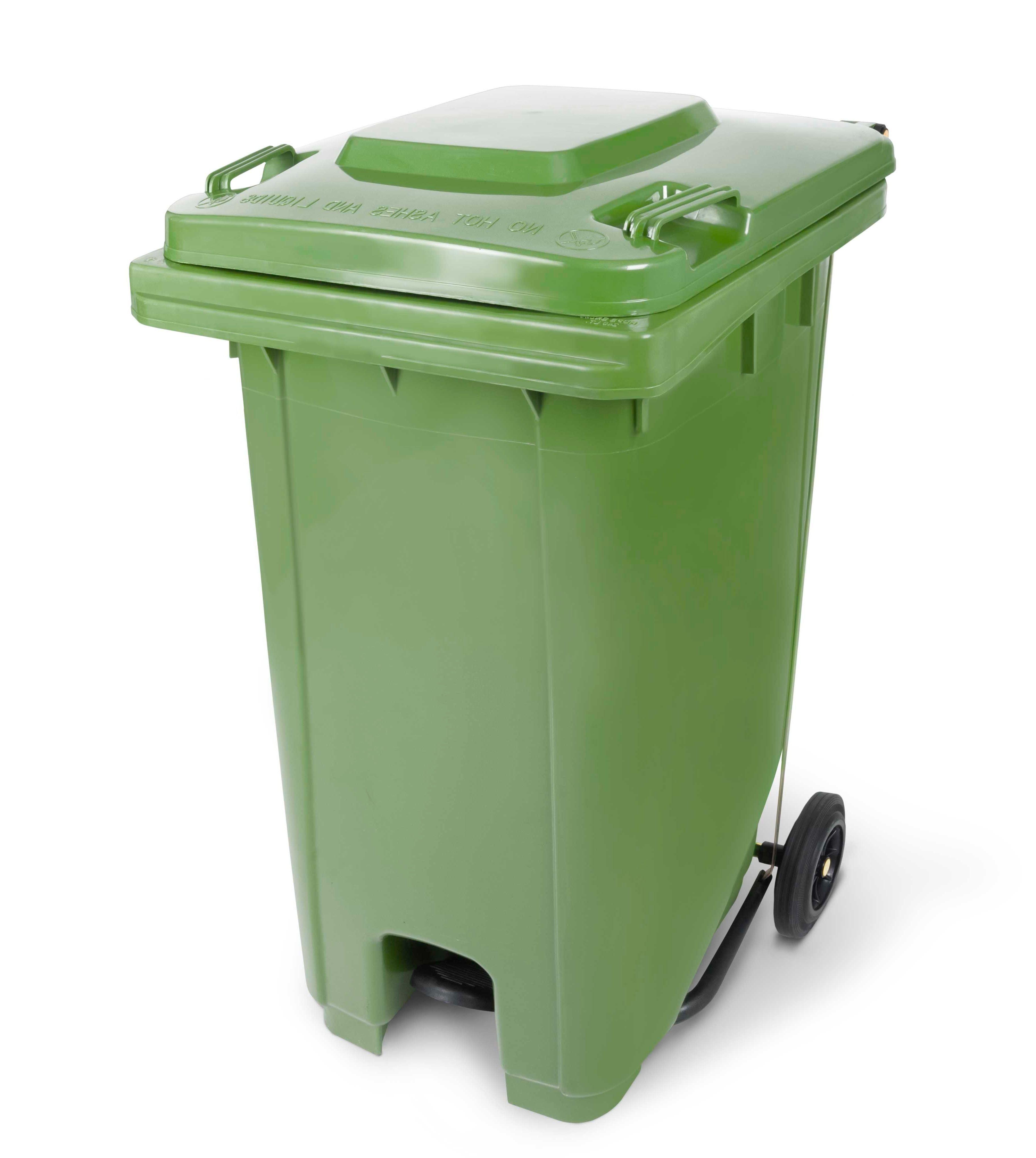Basurero de 120 Litros con Pedal central - Verde-0