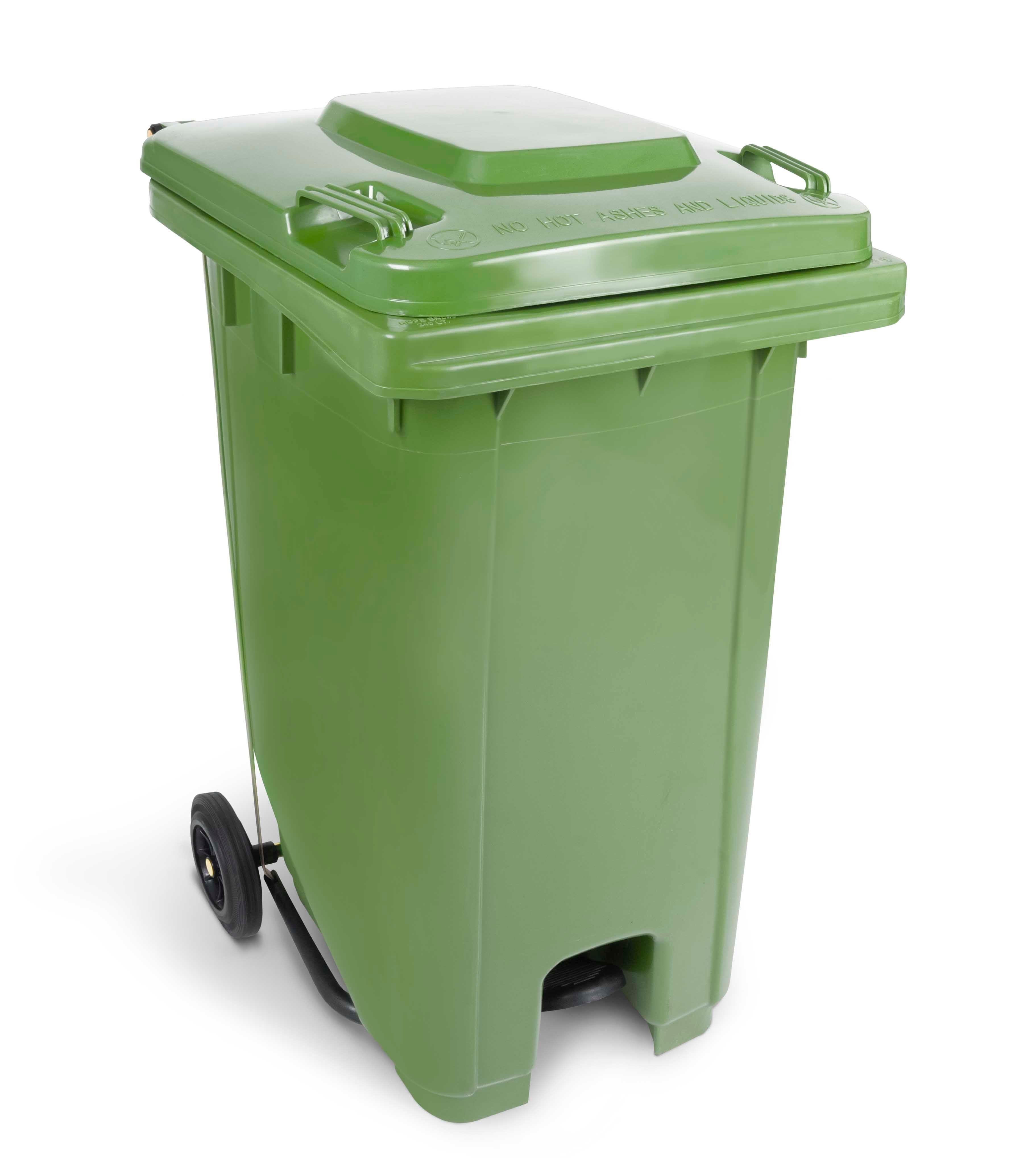 Basurero de 120 Litros con Pedal central - Verde-1