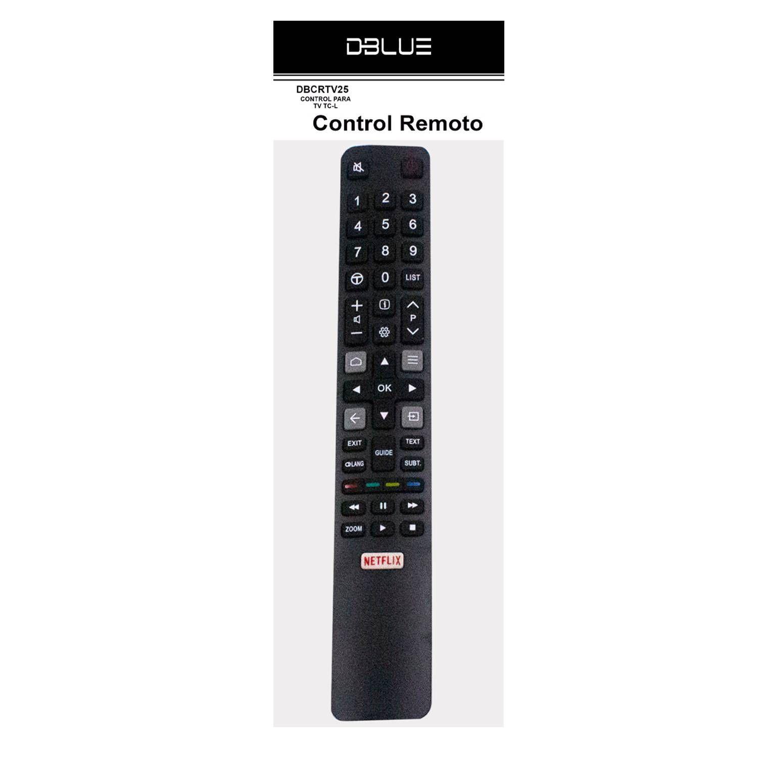CONTROL DBLUE PARA TCL SMART TV DVCRTV25-1