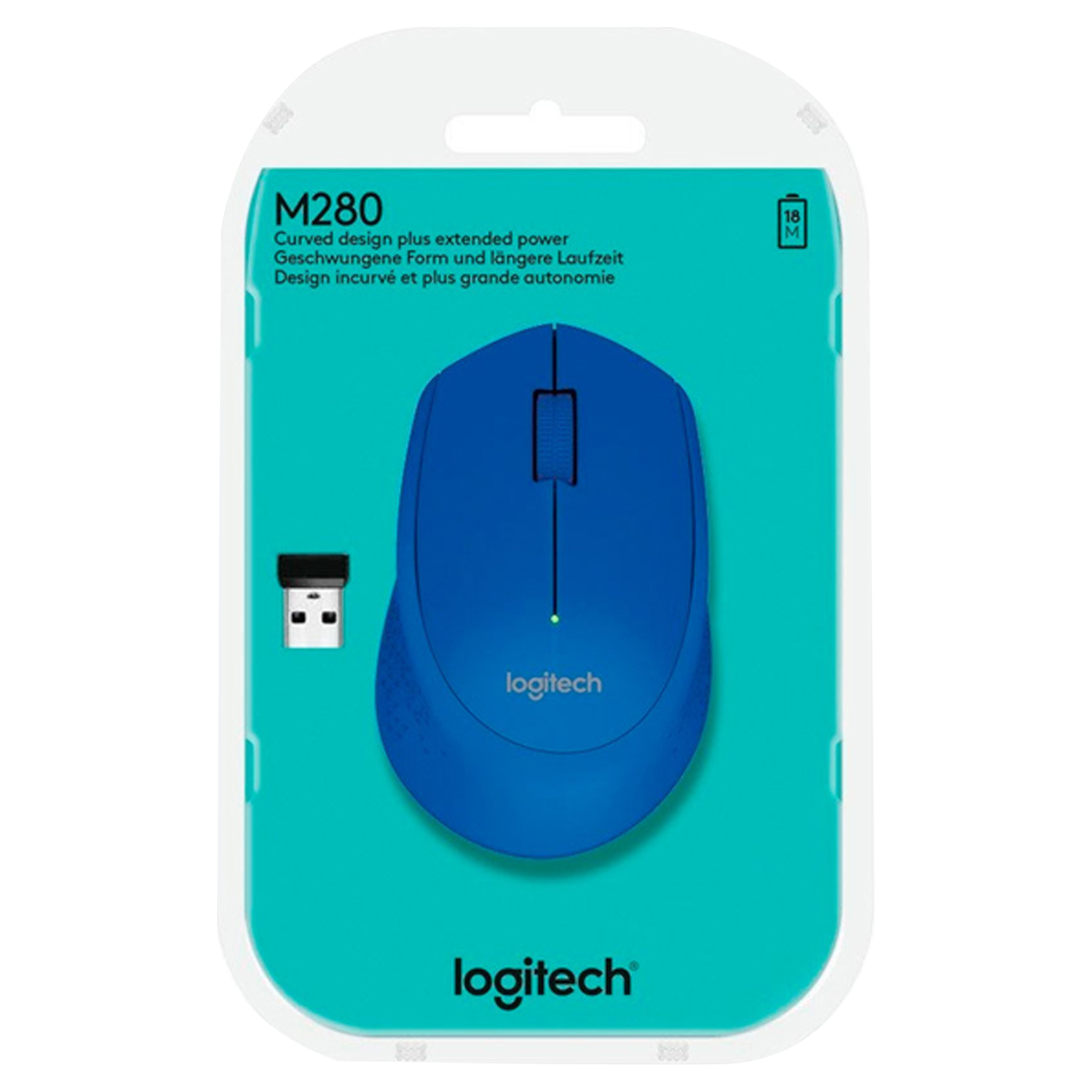 Mouse Inalámbrico Logitech M280 Azul-1