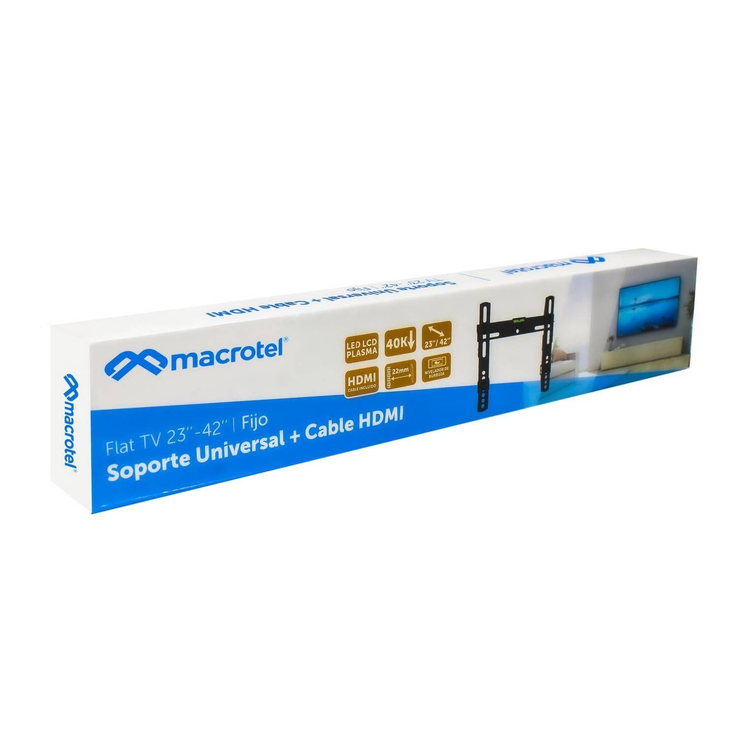 SOPORTE TV MACROTEL FIJO 23 A 42 PULGADAS MV301S-1