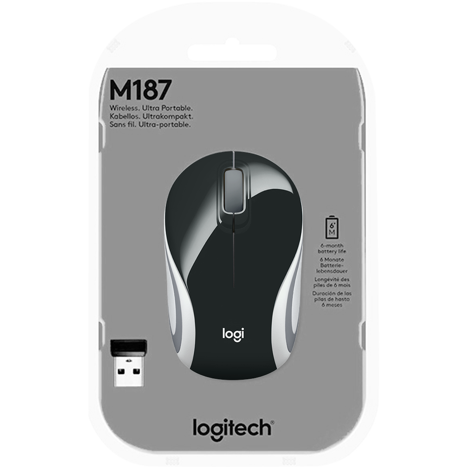 Mini Mouse Logitech Inalambrico M187 Negro 910-005459-1