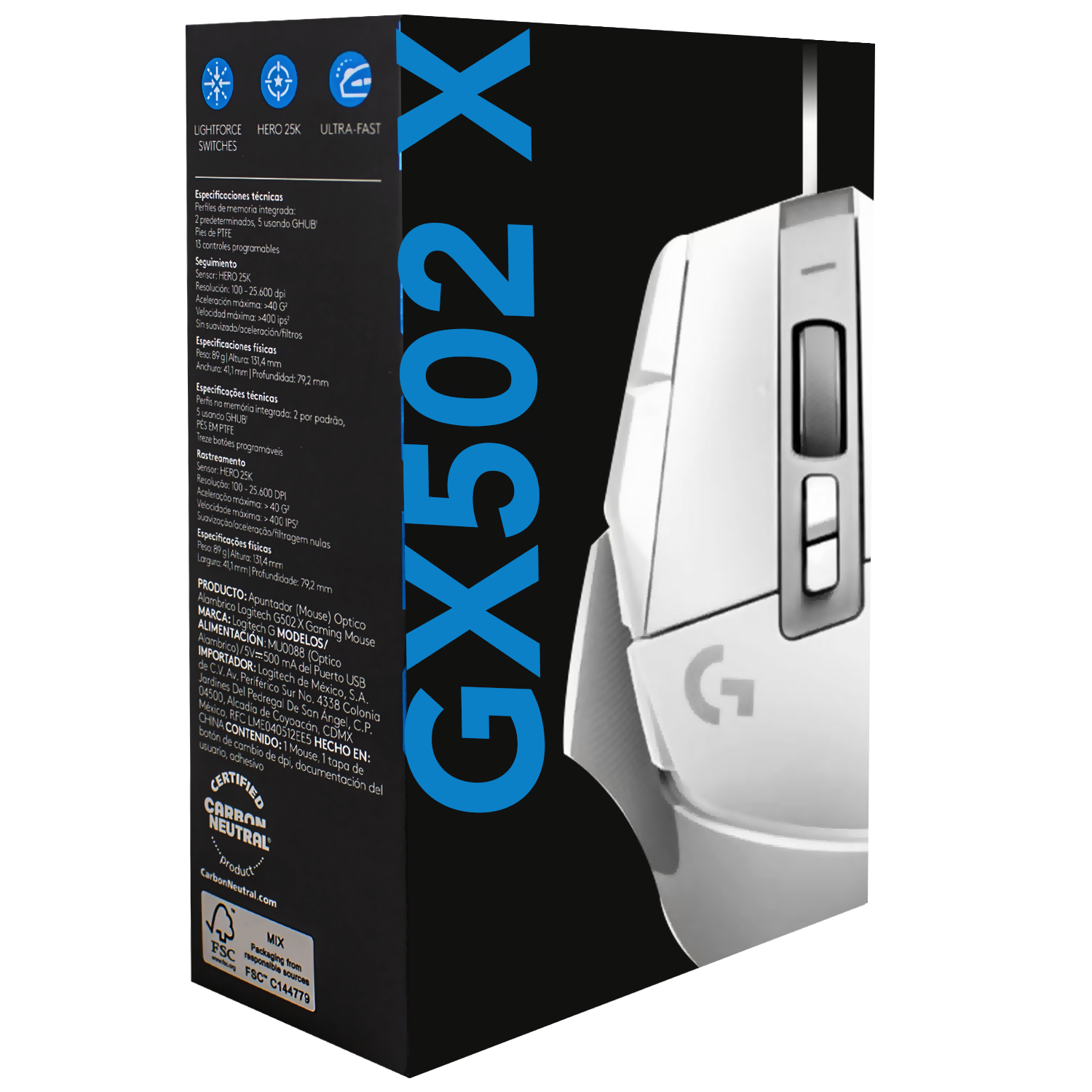 Mouse De Juego Logitech G502 X White-1