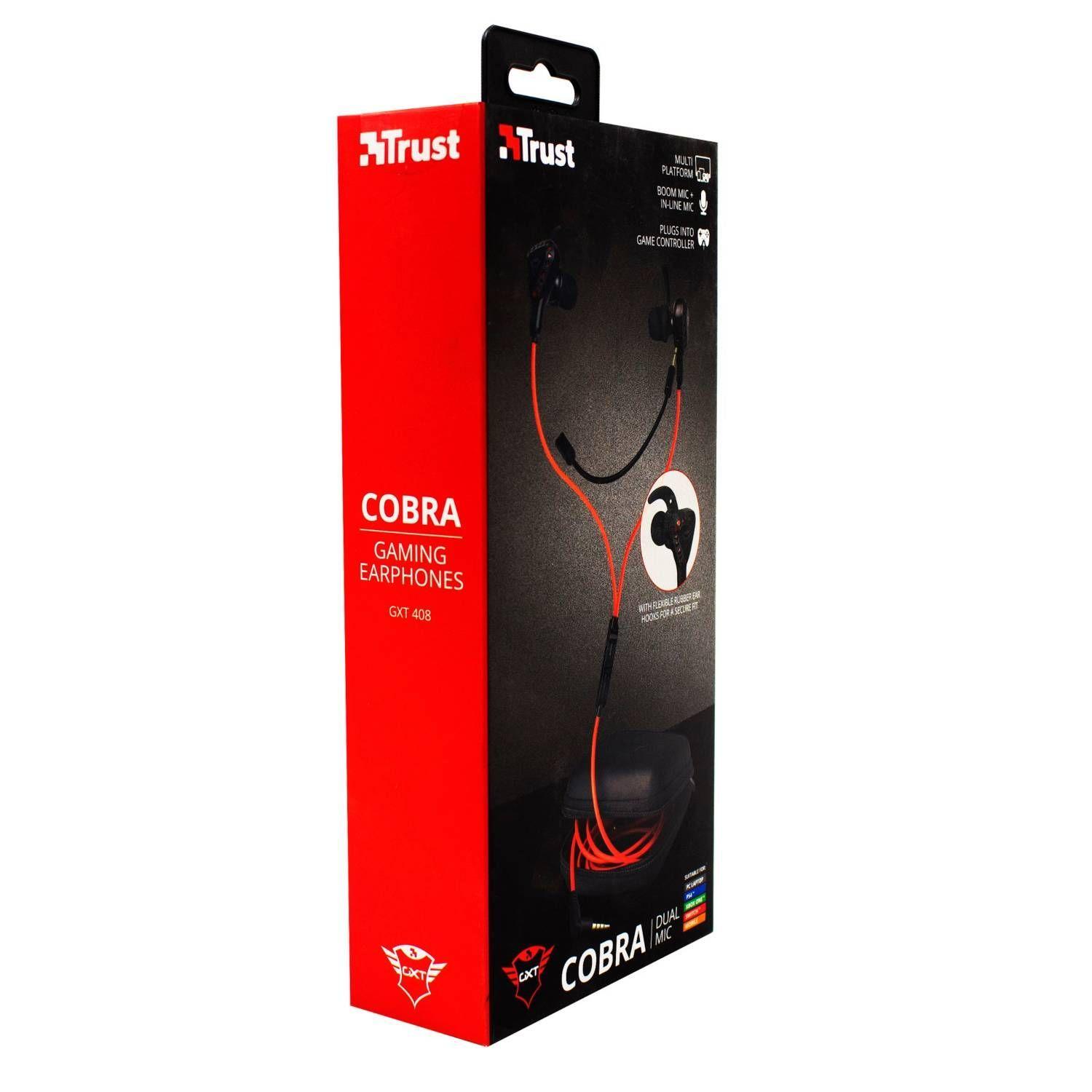 AUDIFONO TRUST COBRA GAMING EARPHONES GTX 408-1