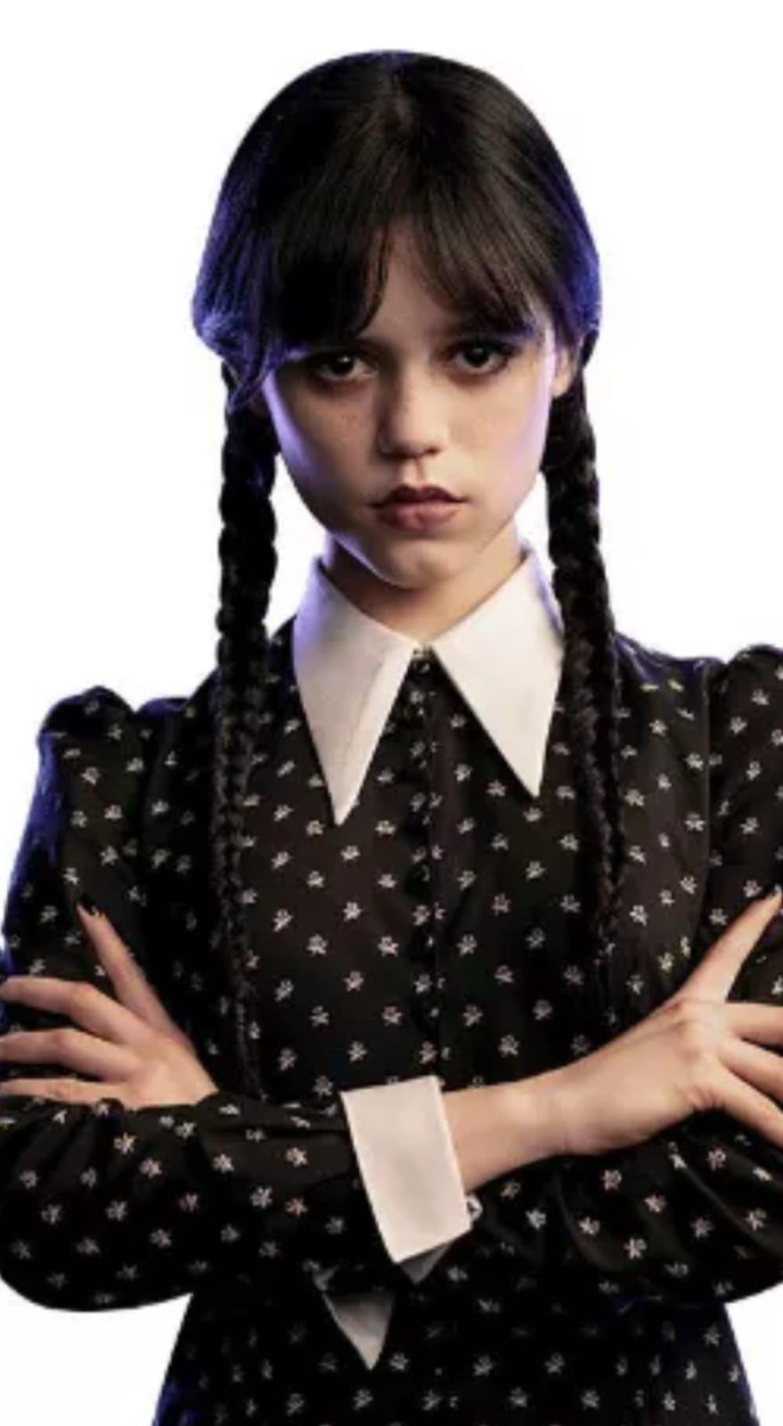 Peluca Disfraz Merlina Niña Adulta Halloween-2