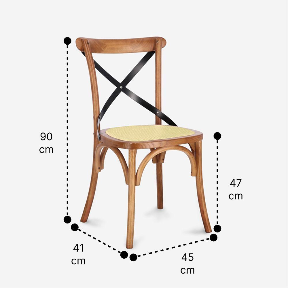  Silla De Comedor Crossback Madera Natural-2