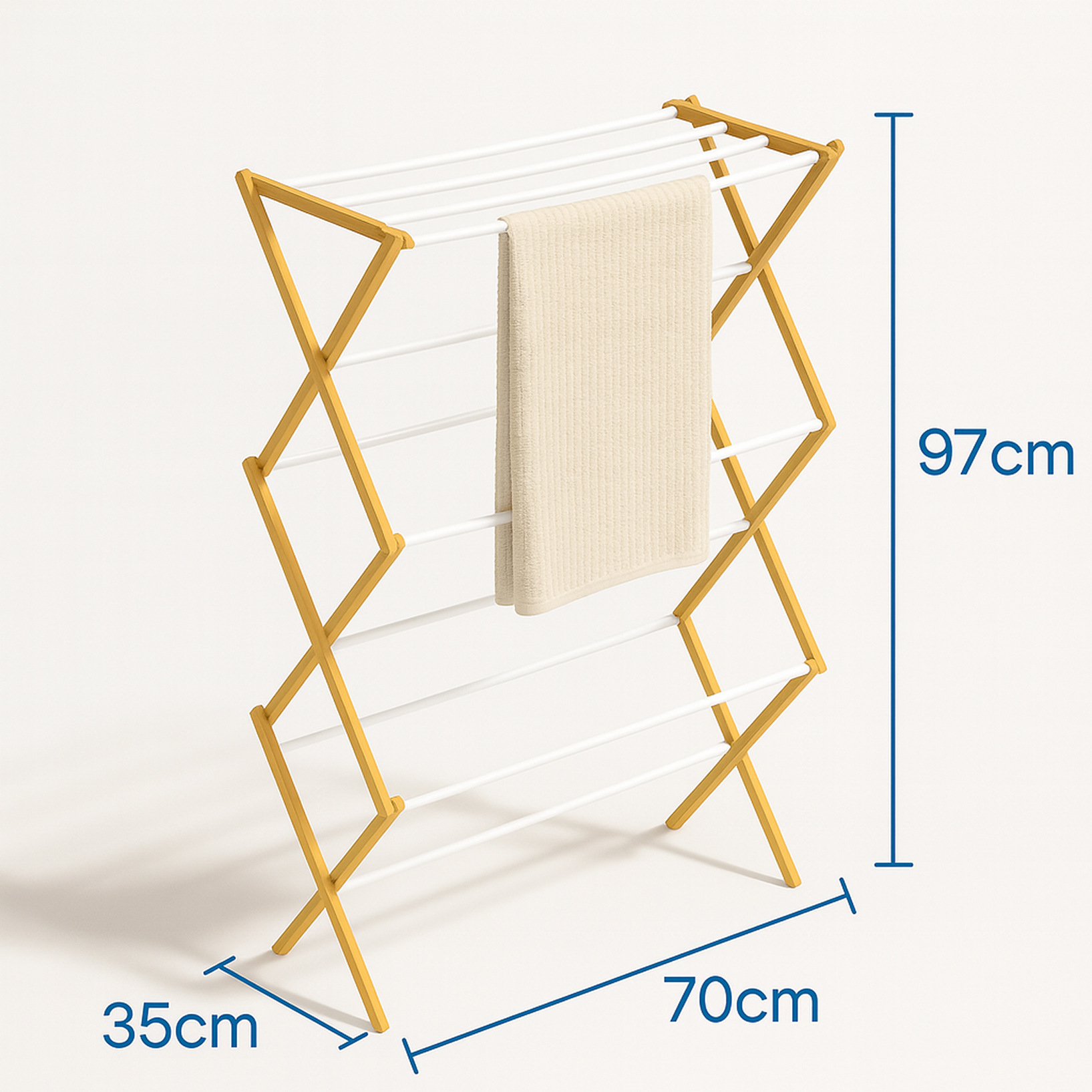 Colgador de Ropa y Toallas Madera Retractil-2