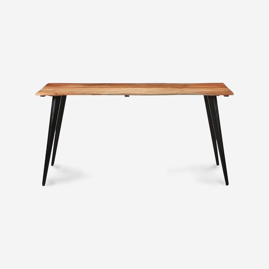Mesa Aneto | Diseño Orgánico con Cubierta de Madera y Patas Metálicas-4