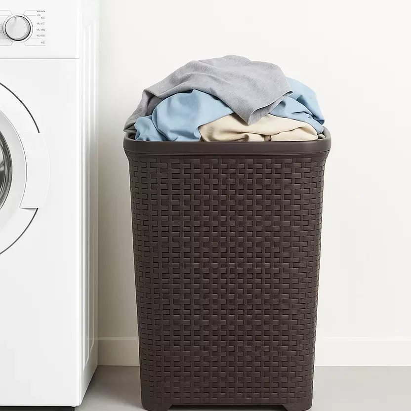 Canasto Plástico de Simulación Ratán | Elegante, Resistente y con Tapa-3