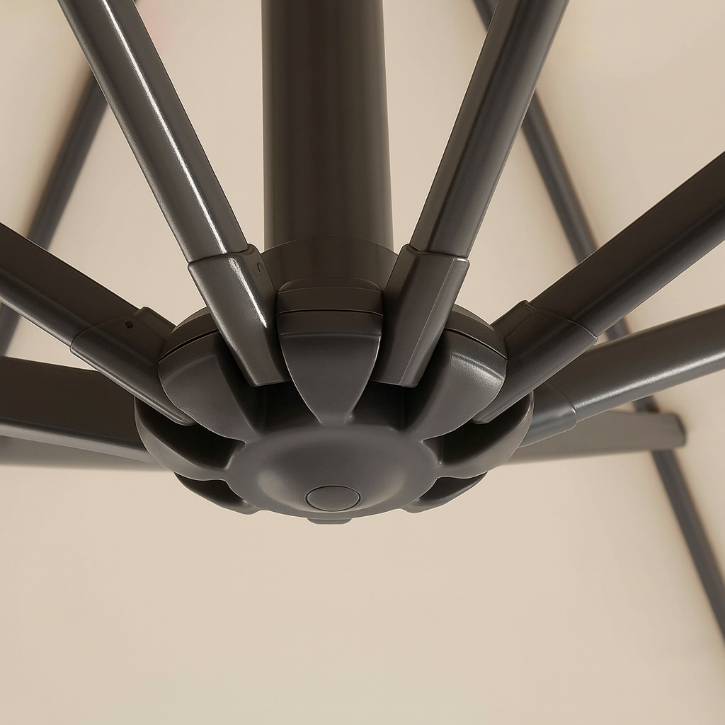 Quitasol Lateral + Base De 60 Litros Pvc Ruedas-2